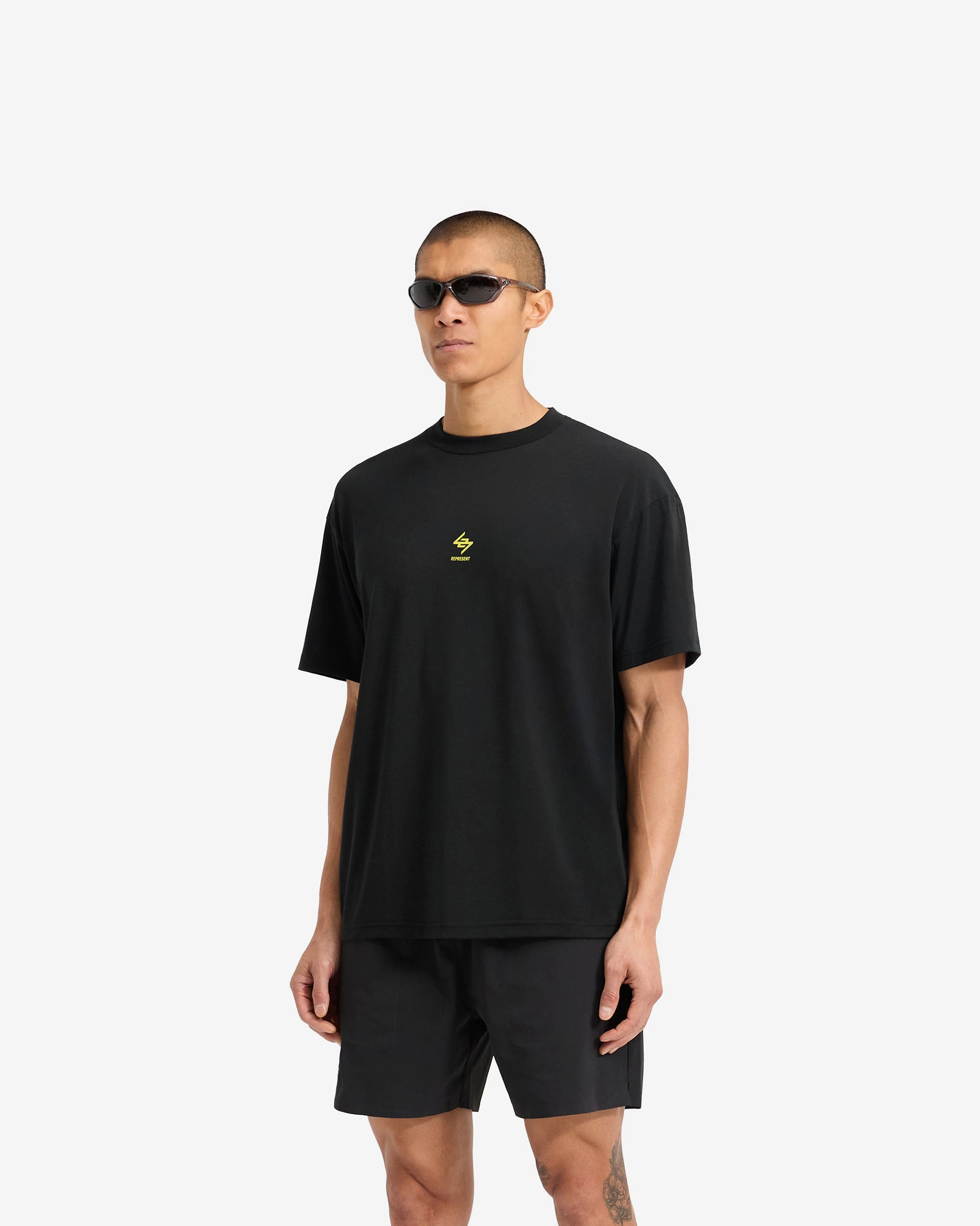 247 Chicago Oversized T-Shirt - Jet Black Relaxed Comfort Wear