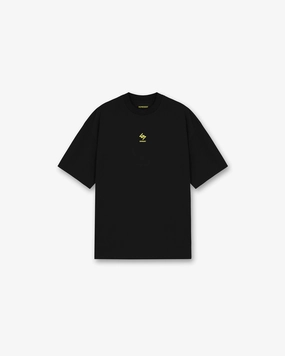 247 Chicago Oversized T-Shirt - Jet Black Active Wear Fit Bold Statement