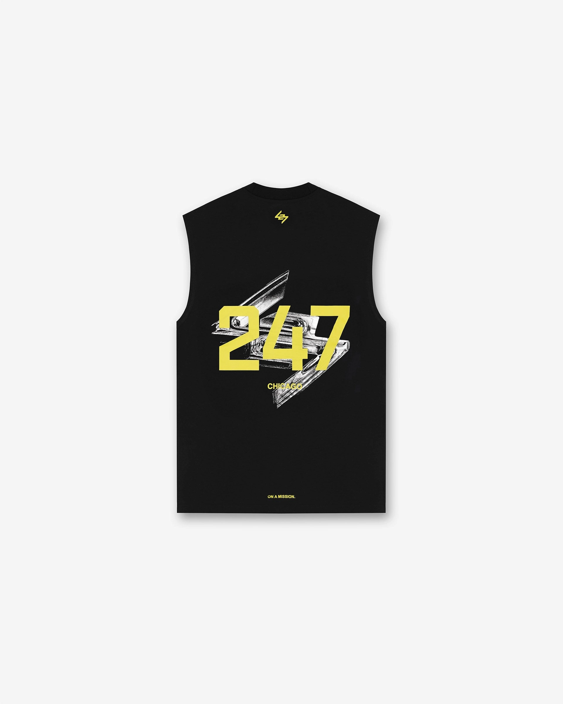 247 Chicago Oversized Tank - Jet Black Chilly Comfort