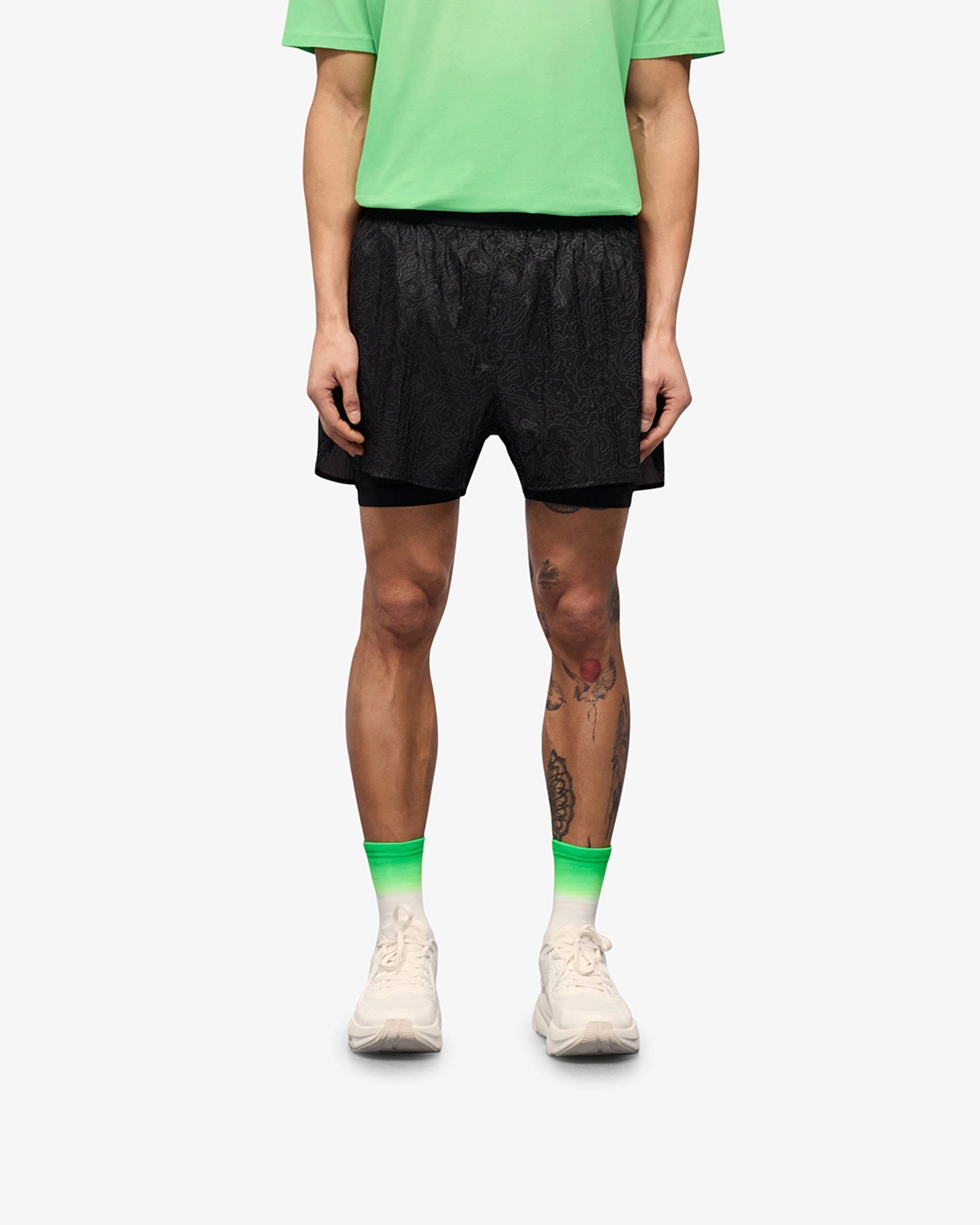 247 Contour 2-In-1 Run Shorts - Black Quick Comfort Fit