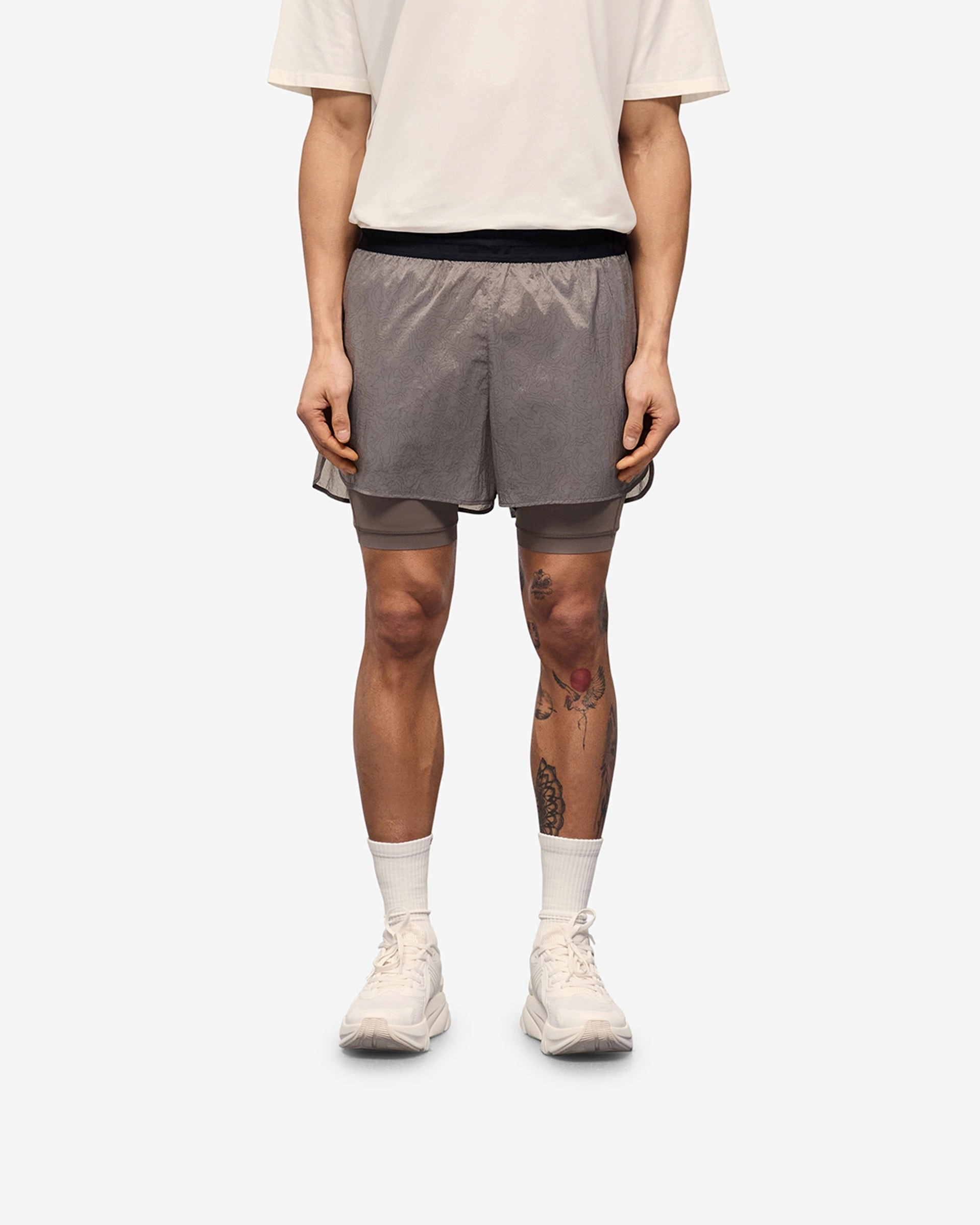 Day Wear Golf Apparel 247 Contour 2-In-1 Run Shorts - Pebble