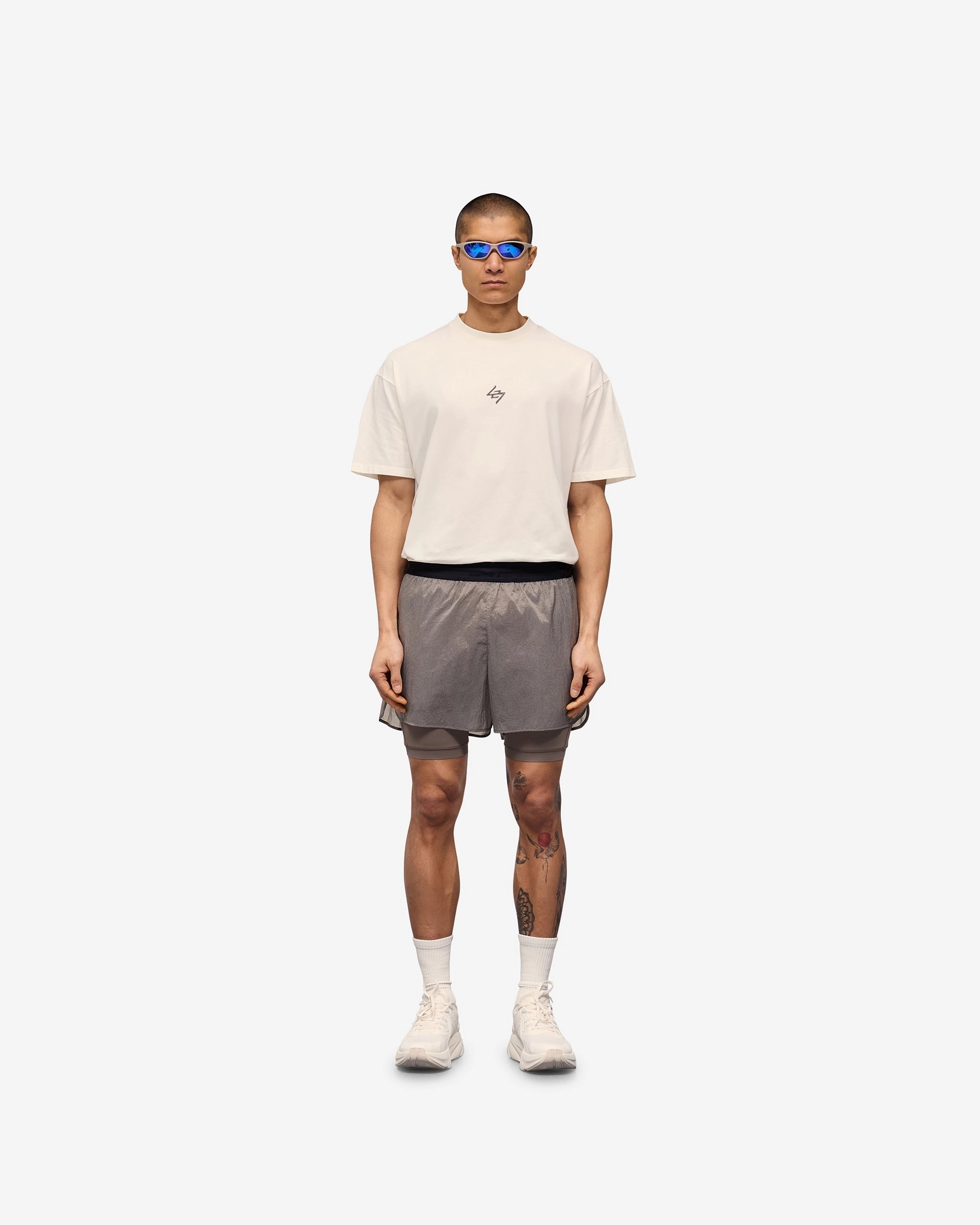 Comfy Layer Airy Feel 247 Contour 2-In-1 Run Shorts - Pebble