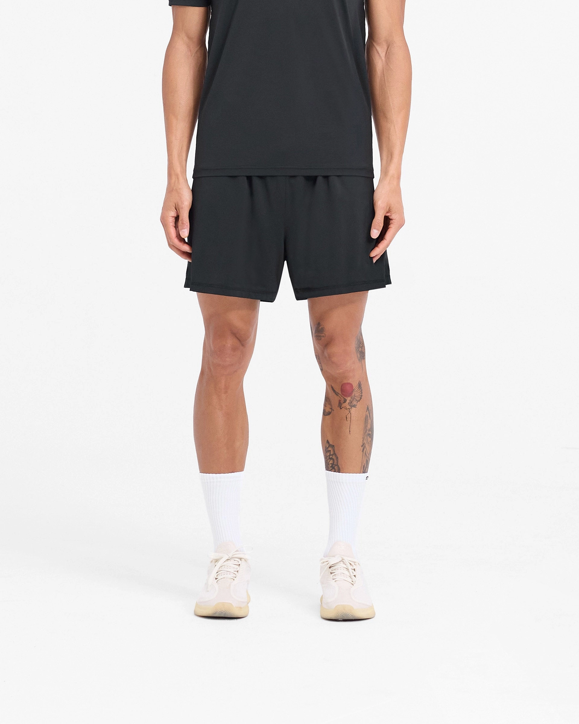 247 DNA Mesh Shorts - Black Non Cling Material dance clothing
