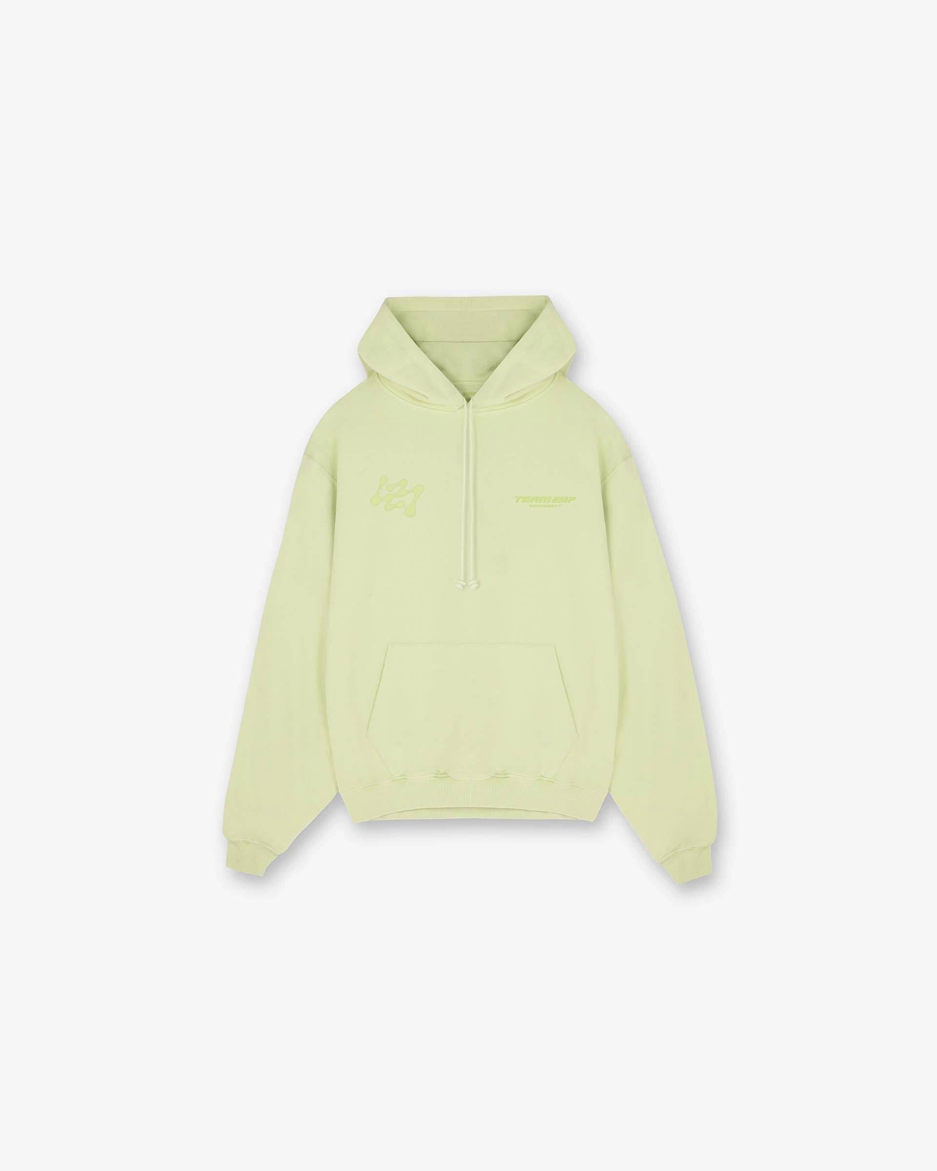 Glamorous touch Quick Access 247 Future Terrains Oversized Hoodie - Shadow Lime
