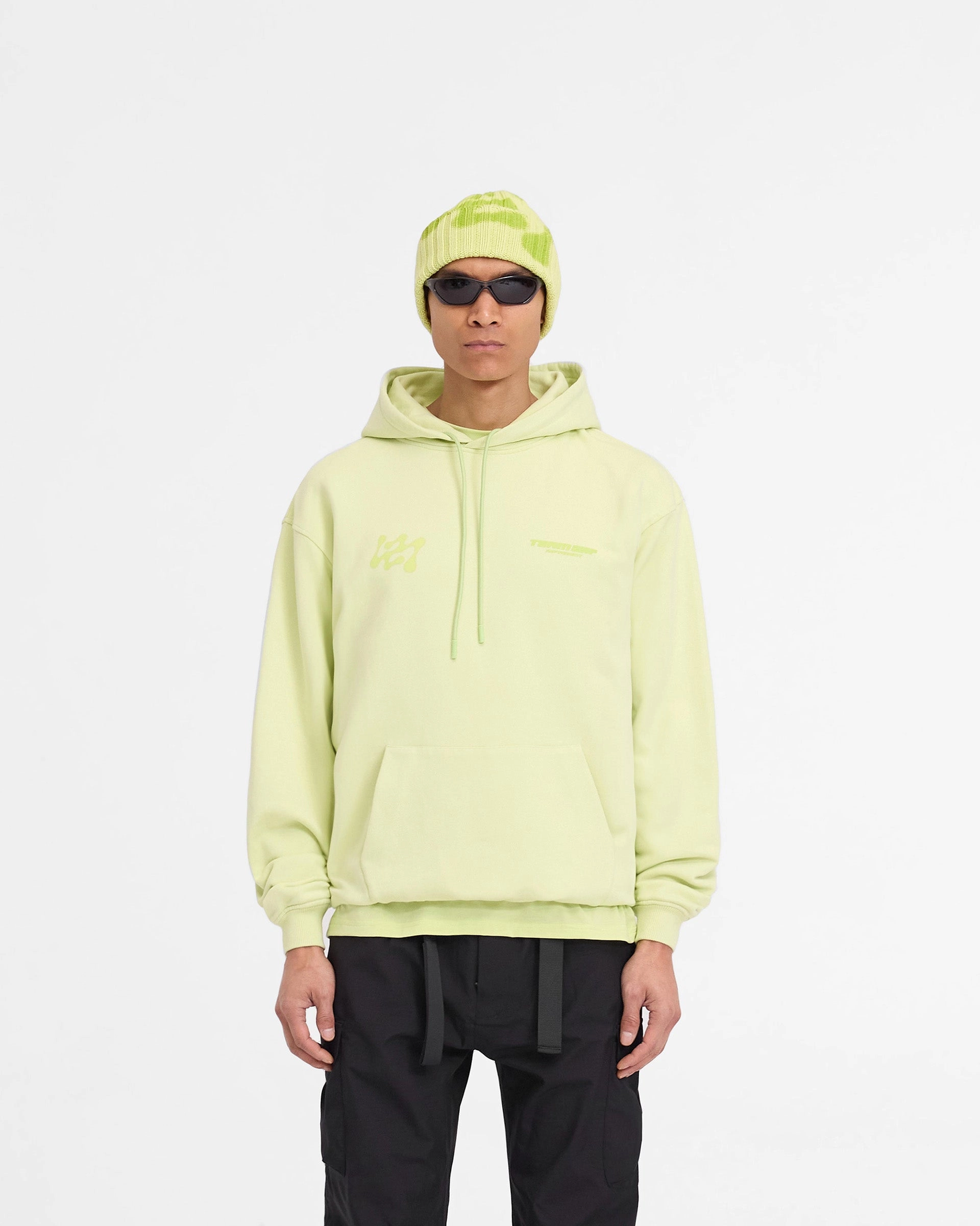 247 Future Terrains Oversized Hoodie - Shadow Lime Comfort Wear Adjustable