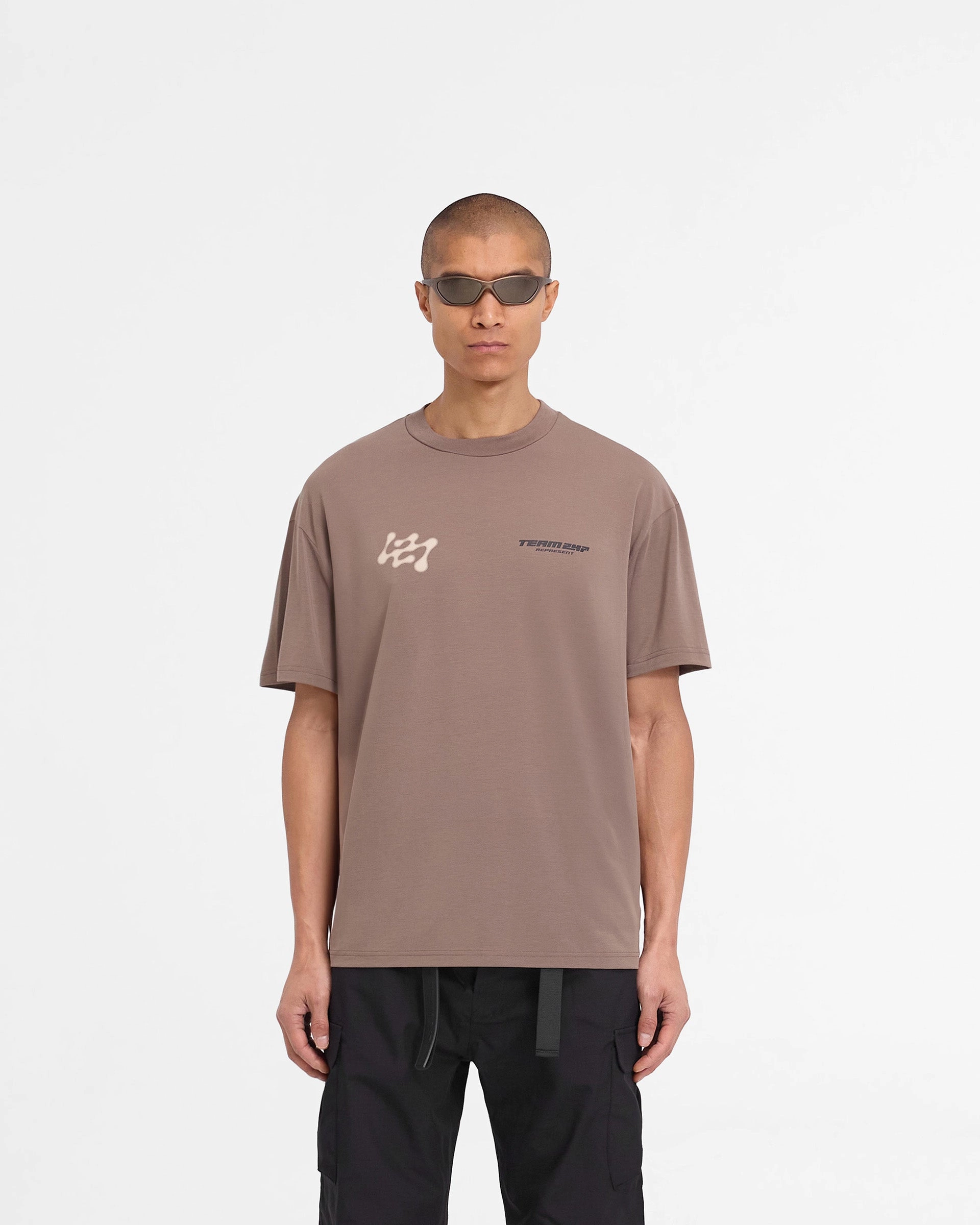 247 Future Terrains Oversized T-Shirt - Umber Sublimation Printed Collar Regular fit normality