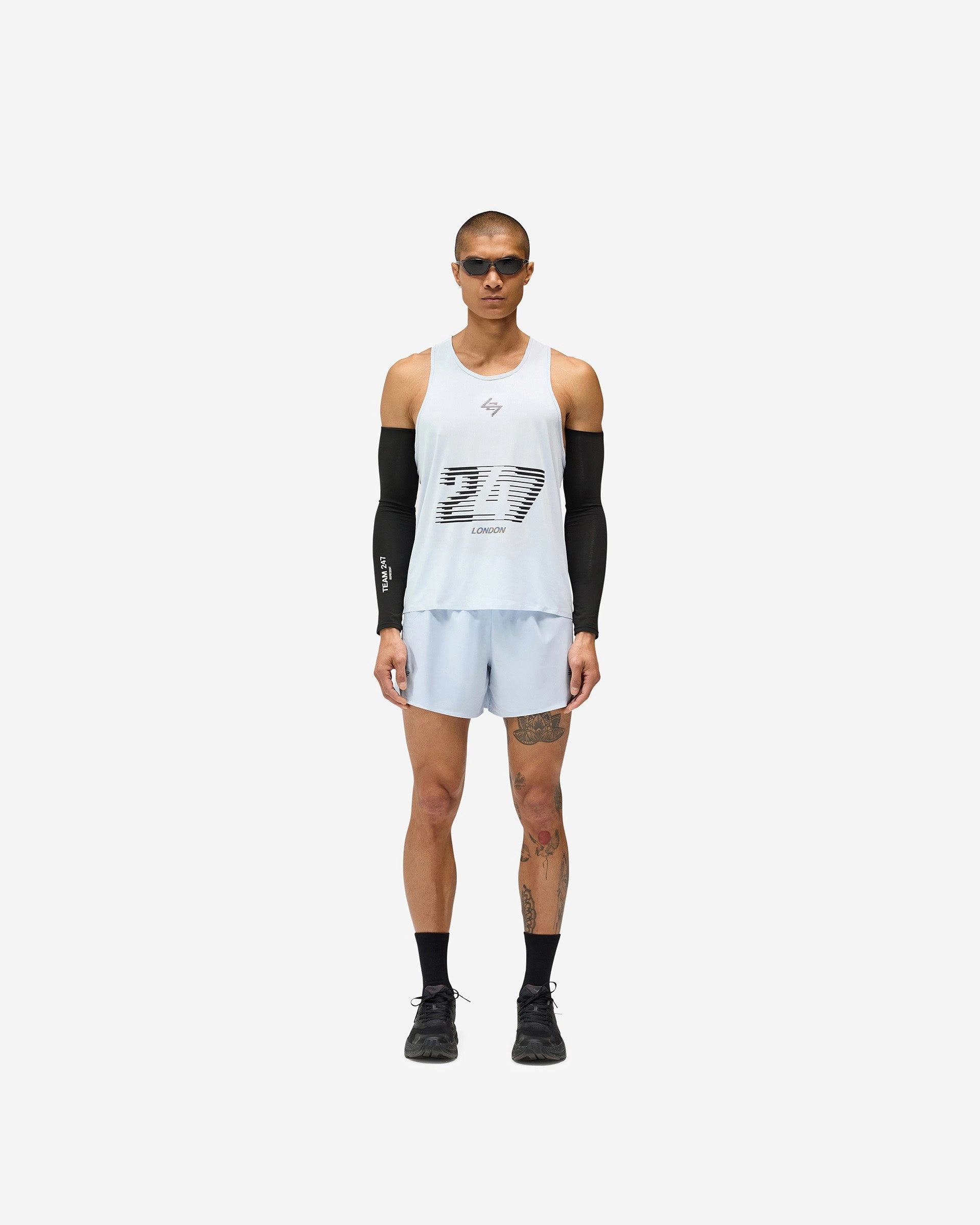 247 London Singlet - Blue Everyday Casual Simple Layer