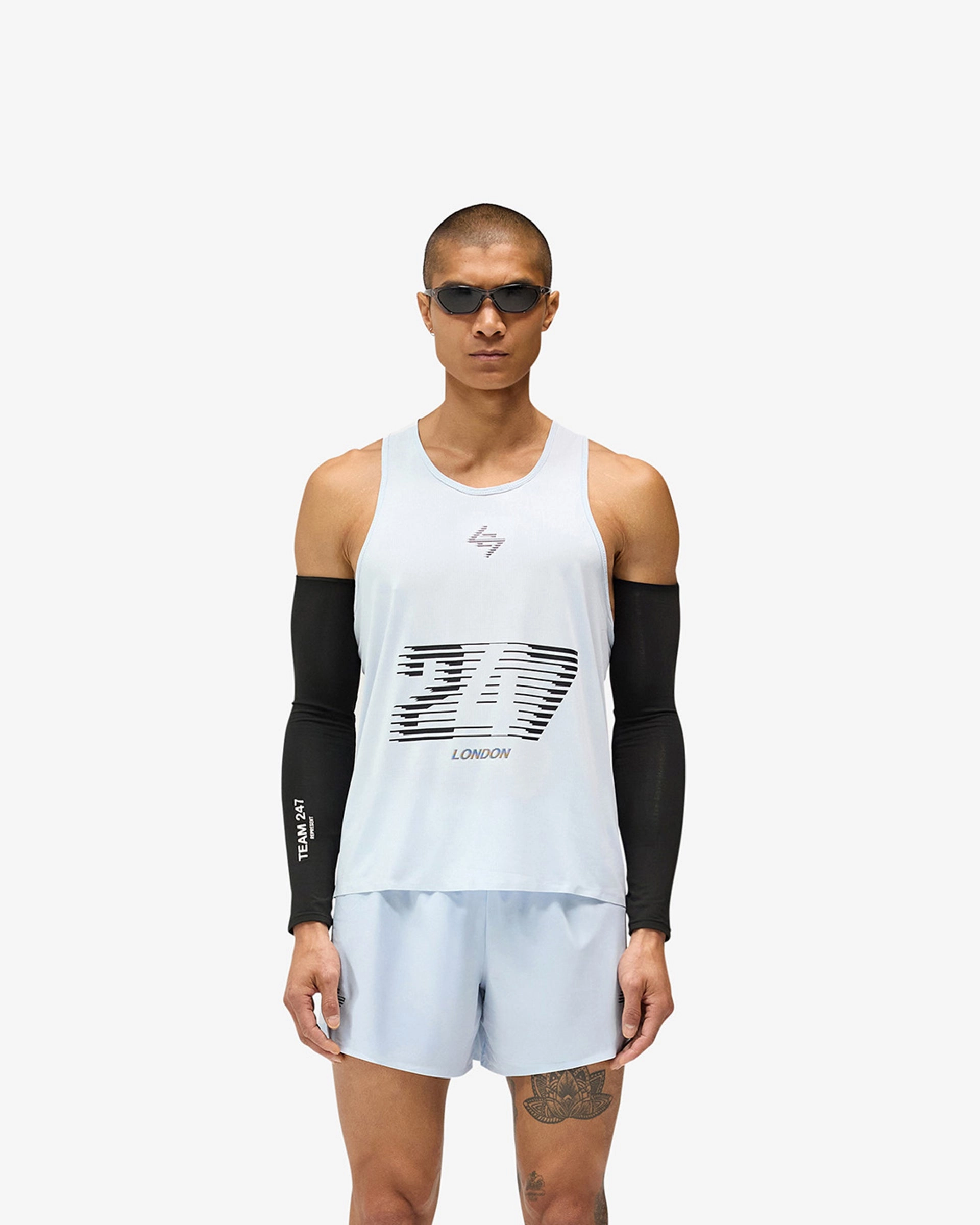 Versatile Style Drop Shoulder Cut 247 London Singlet - Blue