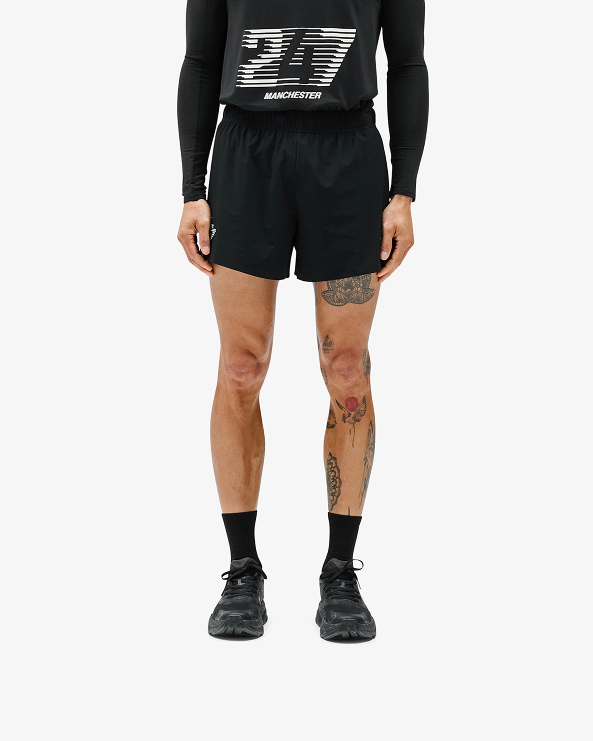 Urban Comfort Printed Pattern 247 Manchester Shorts - Black