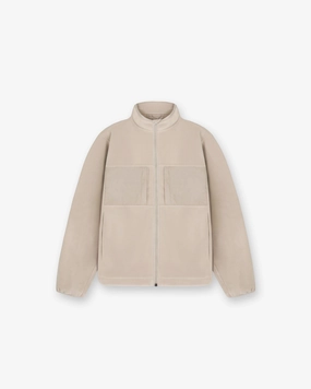 247 Polar Panelled Fleece - Pebble Hike Fit Stowable Hood