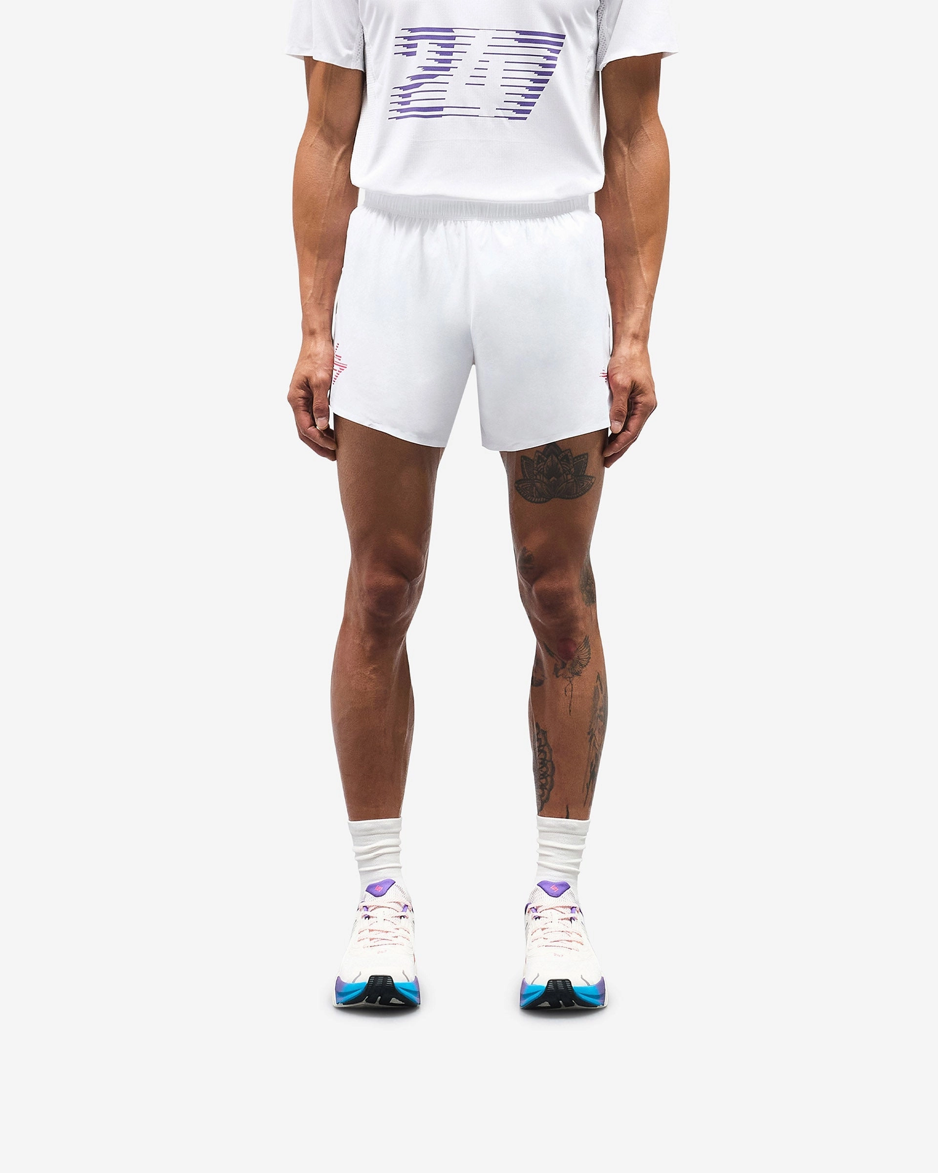 247 Race Marathon Short - White Stretch Tech Relaxed Style