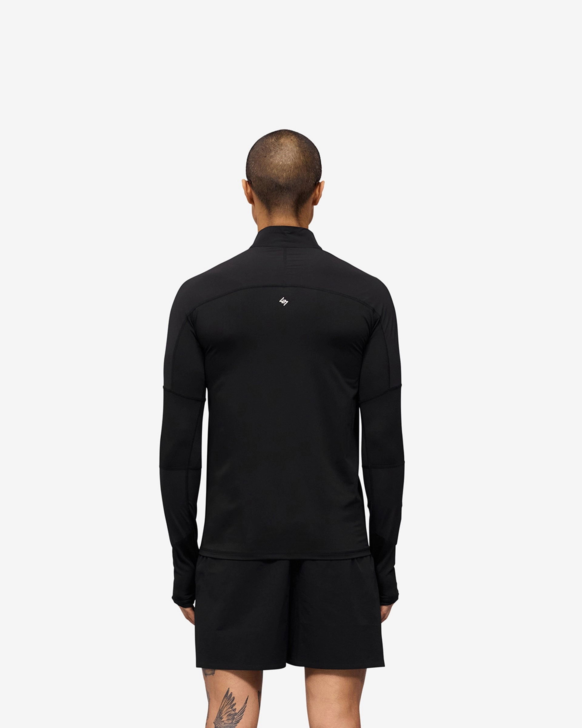 Multi pockets Cold Weather 247 Run Quarter Zip - Jet Black
