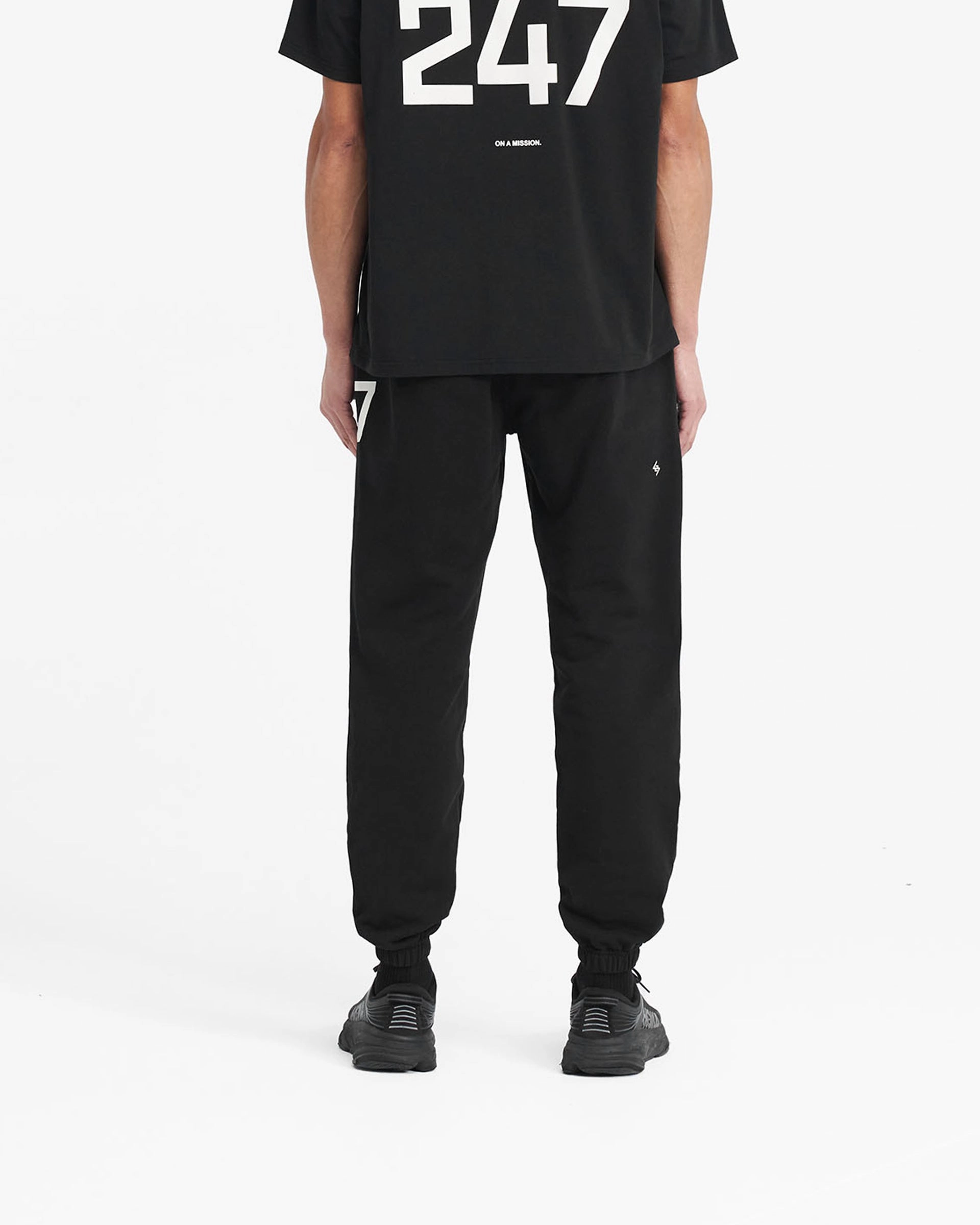 Rubberized grip Durable Material 247 Sweatpant - Black