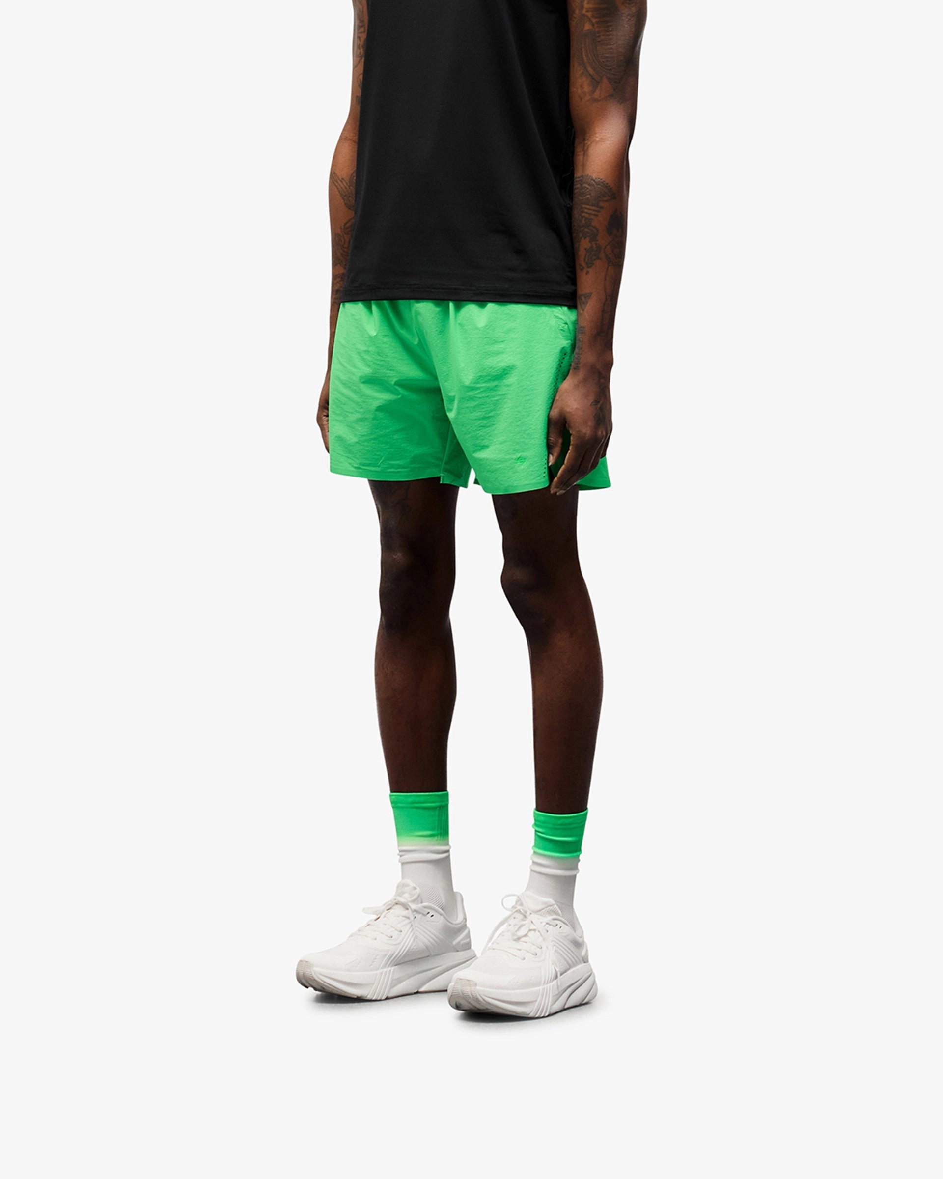 Cotton Blend Easy Fit Wear 247 Training Shorts - Speed Green
