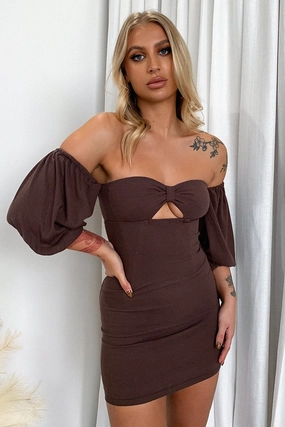 Abby Dress - Brown Sophisticated Fit