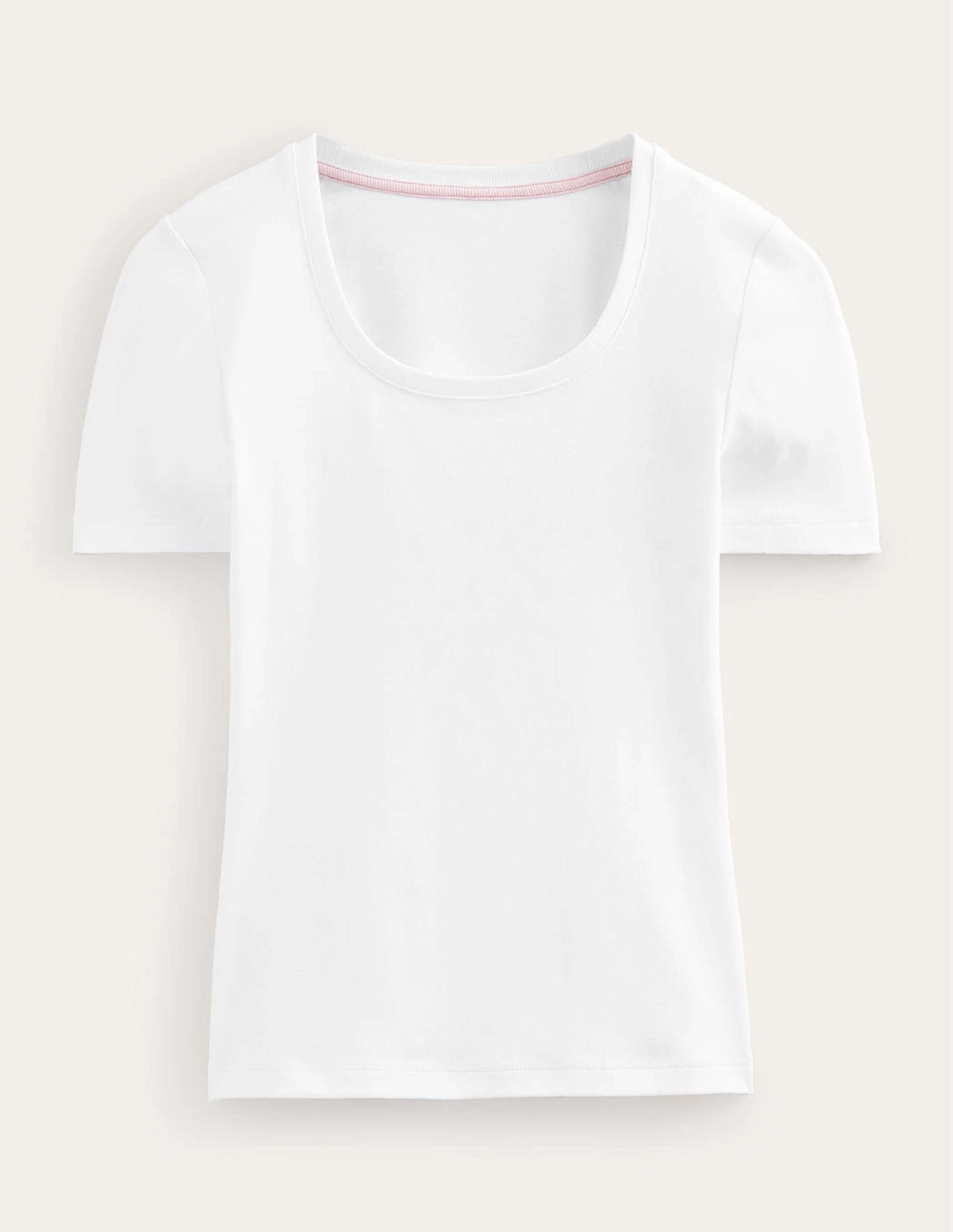 Essential Jersey T-Shirt-White Office Attire Mesh Lining