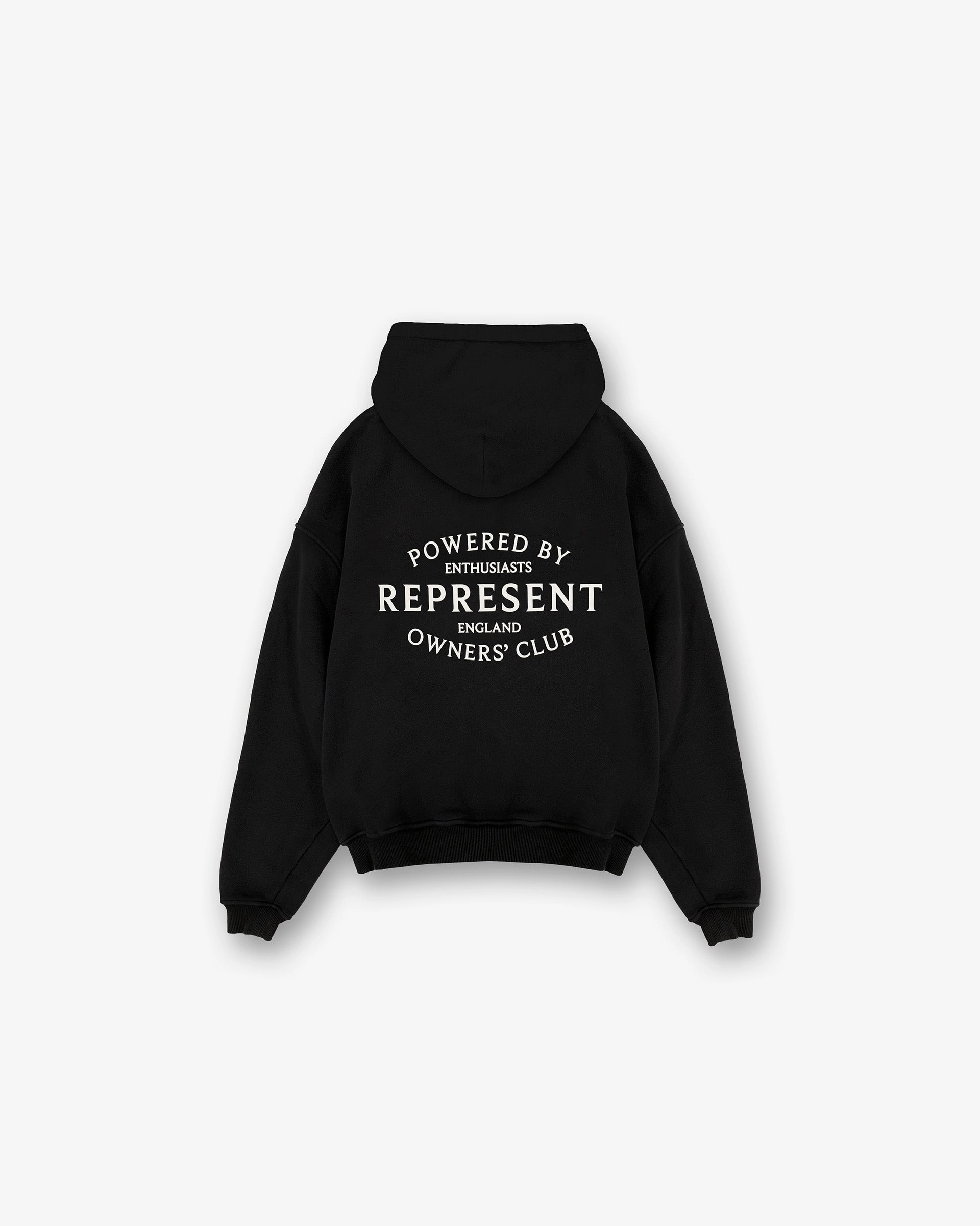 Iridescent effect Represent Owners Club Stamp Zip Up Hoodie - Jet Black