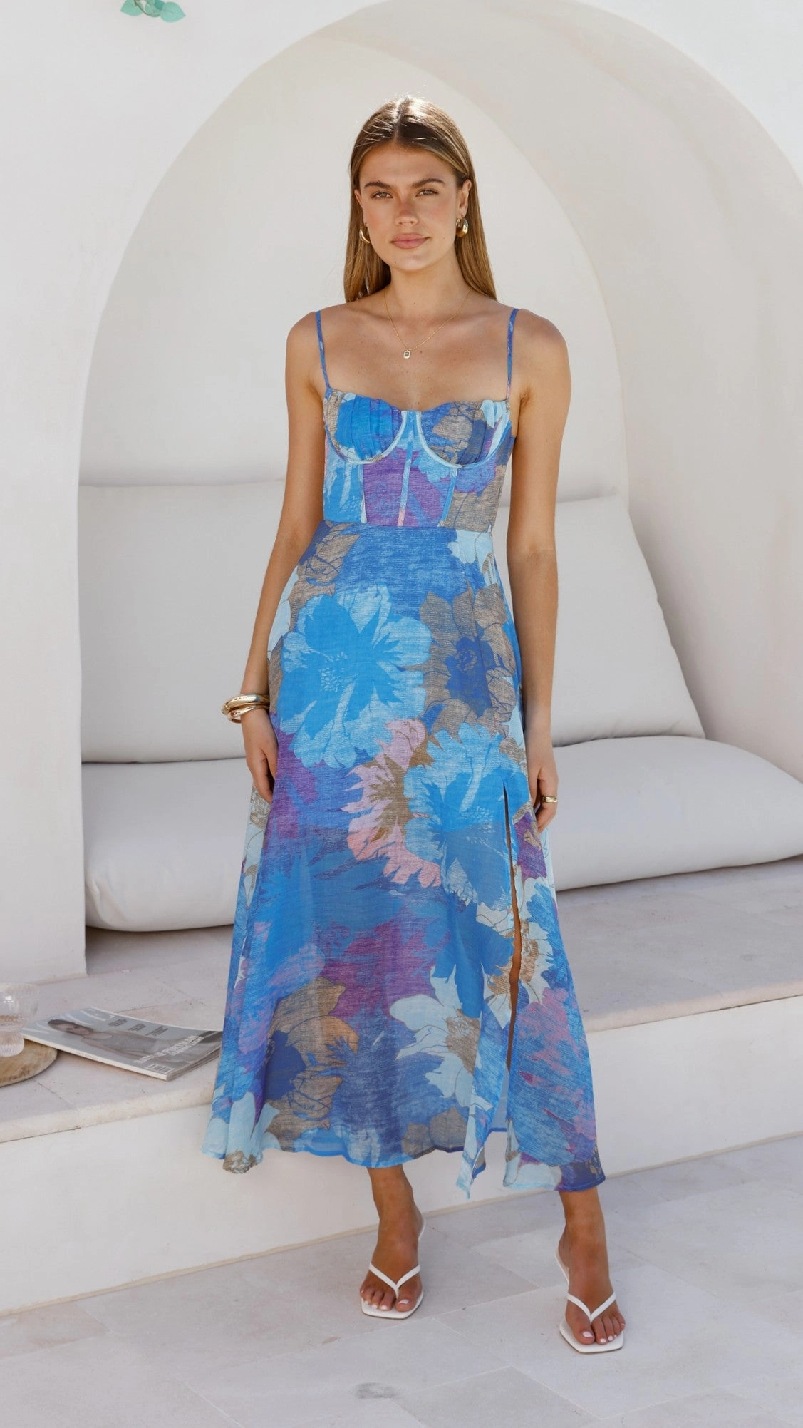 Rahima Maxi Dress - Blue Floral Fit Choice