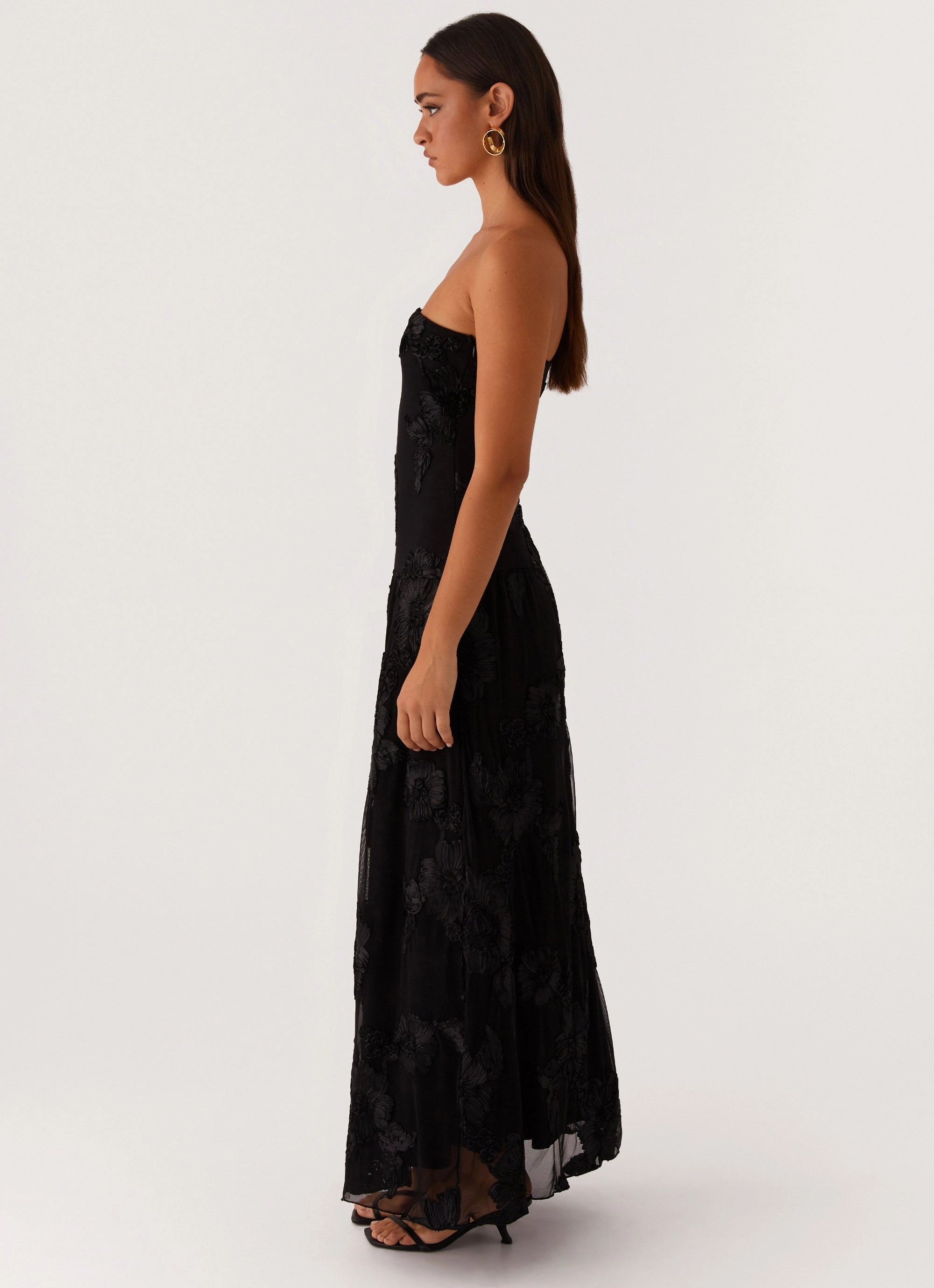 After Light Maxi Dress - Black Soft Detail