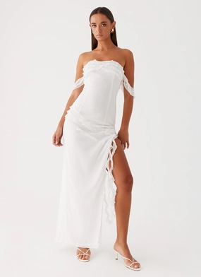 Blush Glow Alaska Maxi Dress - White