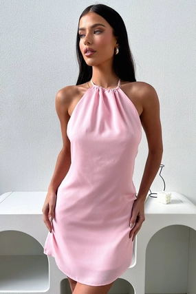 Alessia Dress - Pink Textured Layers