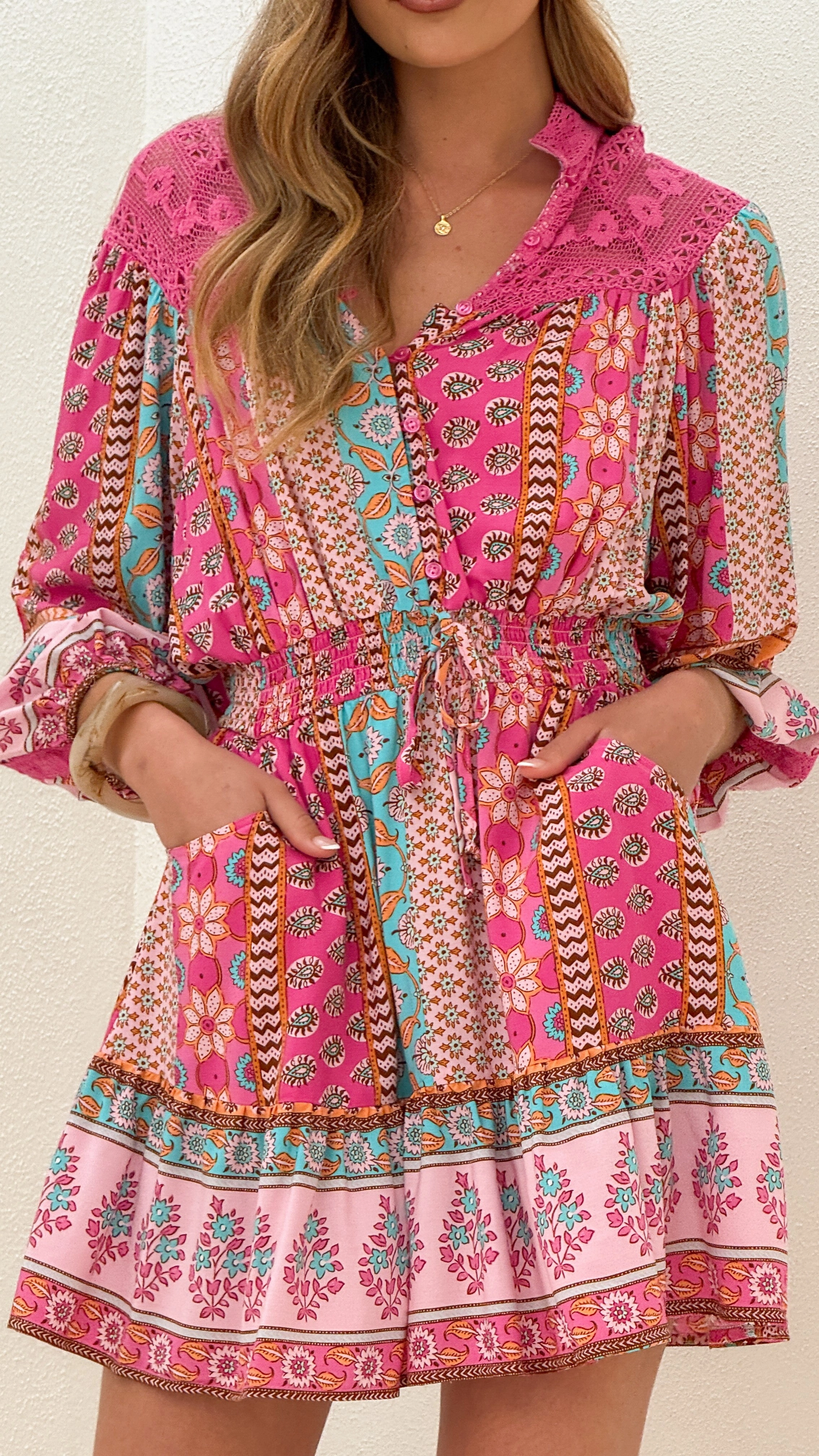 Casual Motion Alevya Mini Dress - Cedella Print