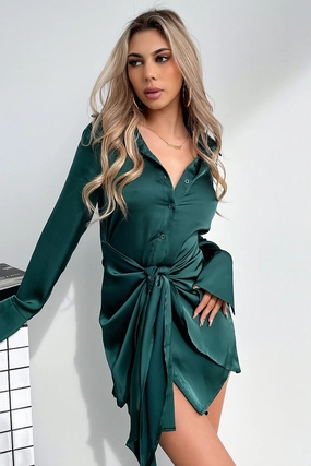 Alexa Dress - Emerald Elegant Motion