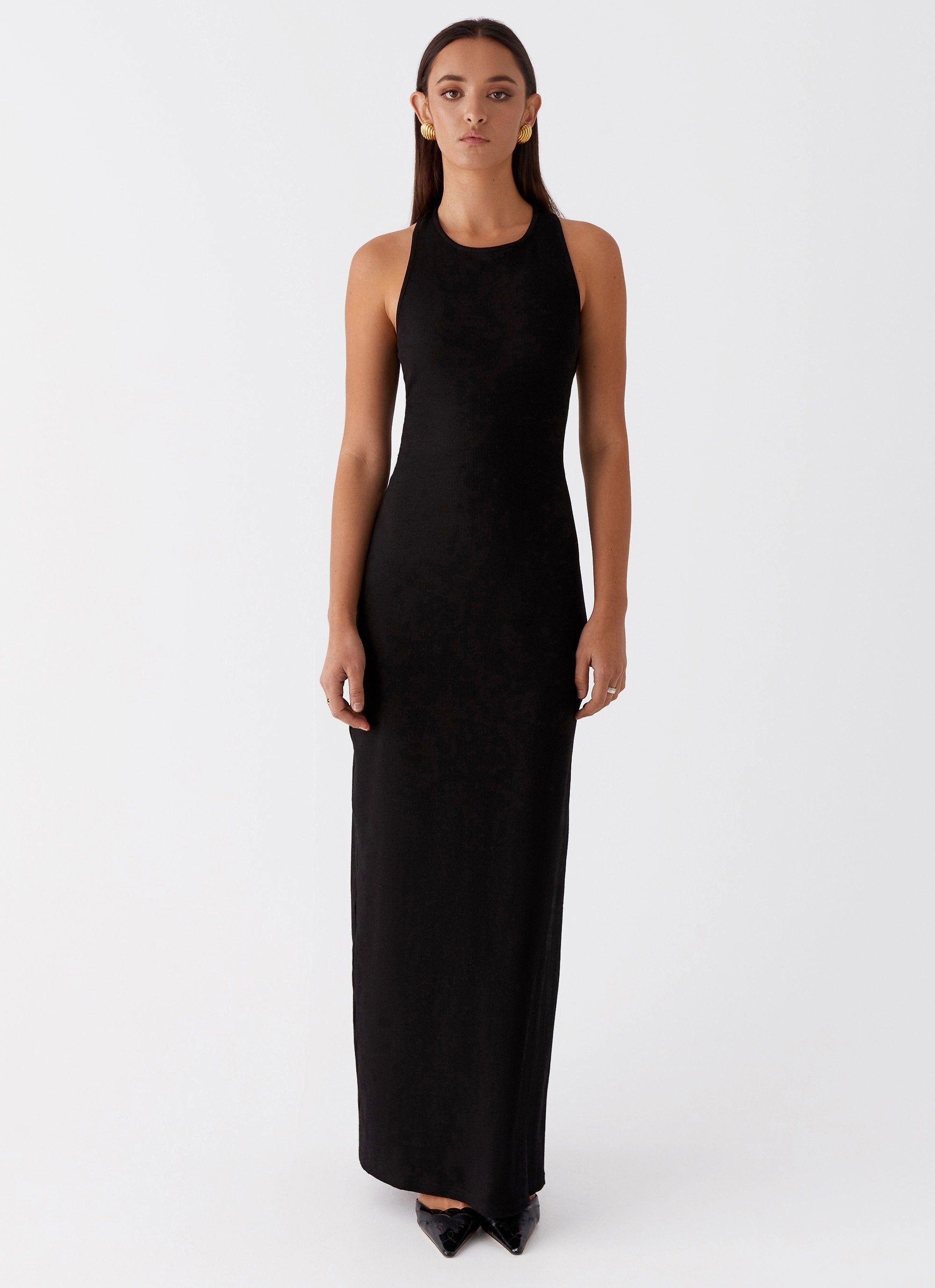 Fall Layer Alice Cut Out Maxi Dress - Black