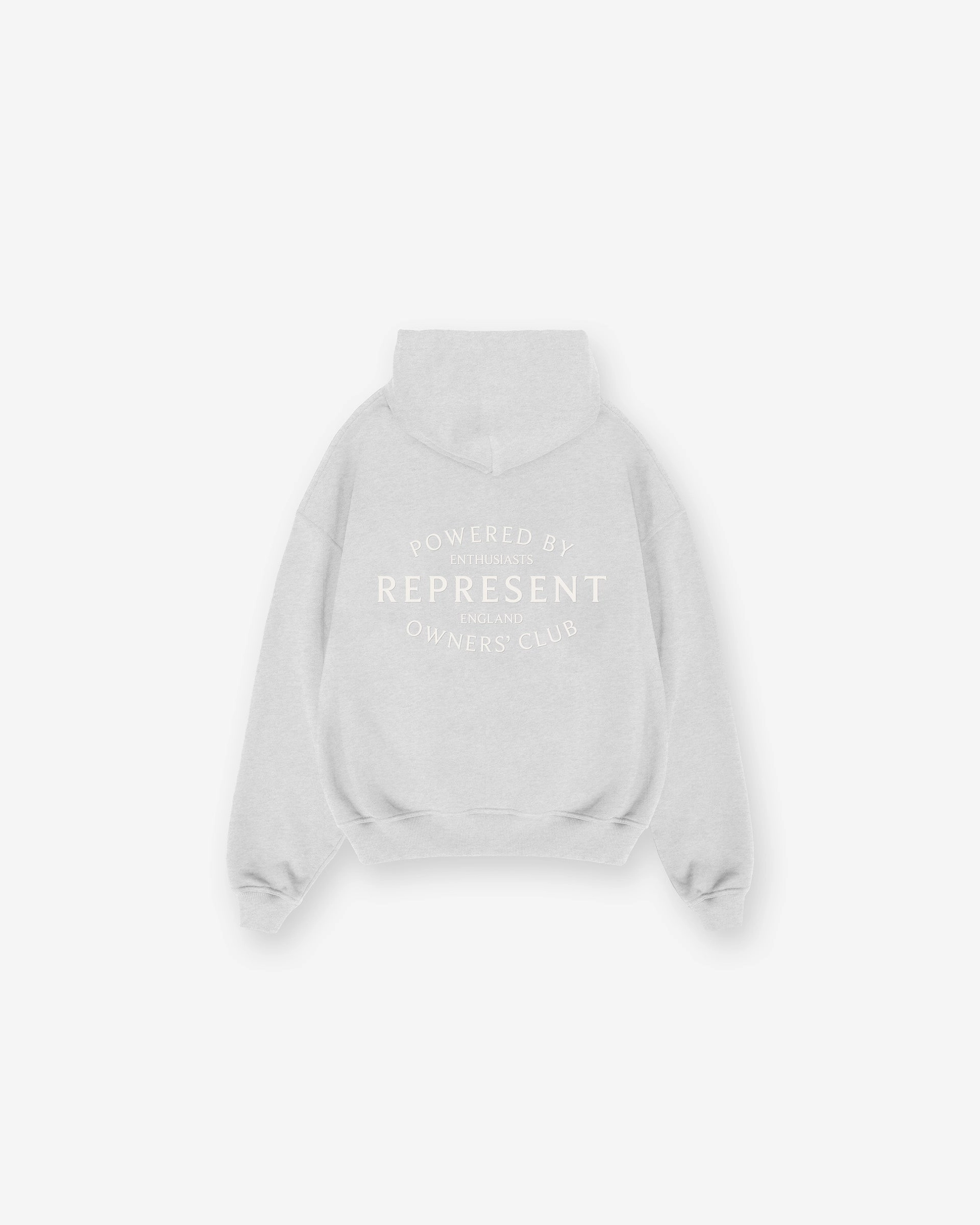 Represent Owners Club Stamp Zip Up Hoodie - Ash Grey Stain Resistant