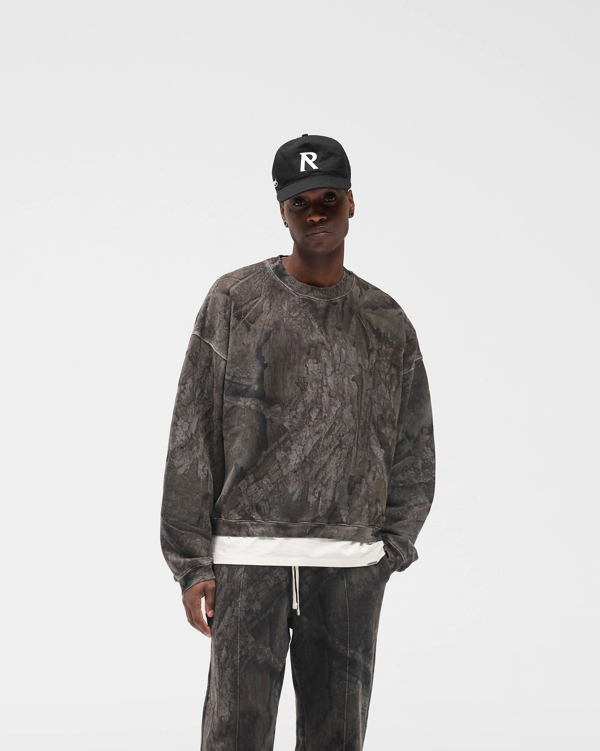 Fade Resistant Finish Initial Overdye Realtree? Boxy Sweater - Overdyed Black