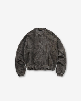 Initial Overdye Realtree? Boxy Sweater - Overdyed Black Knit Outfit