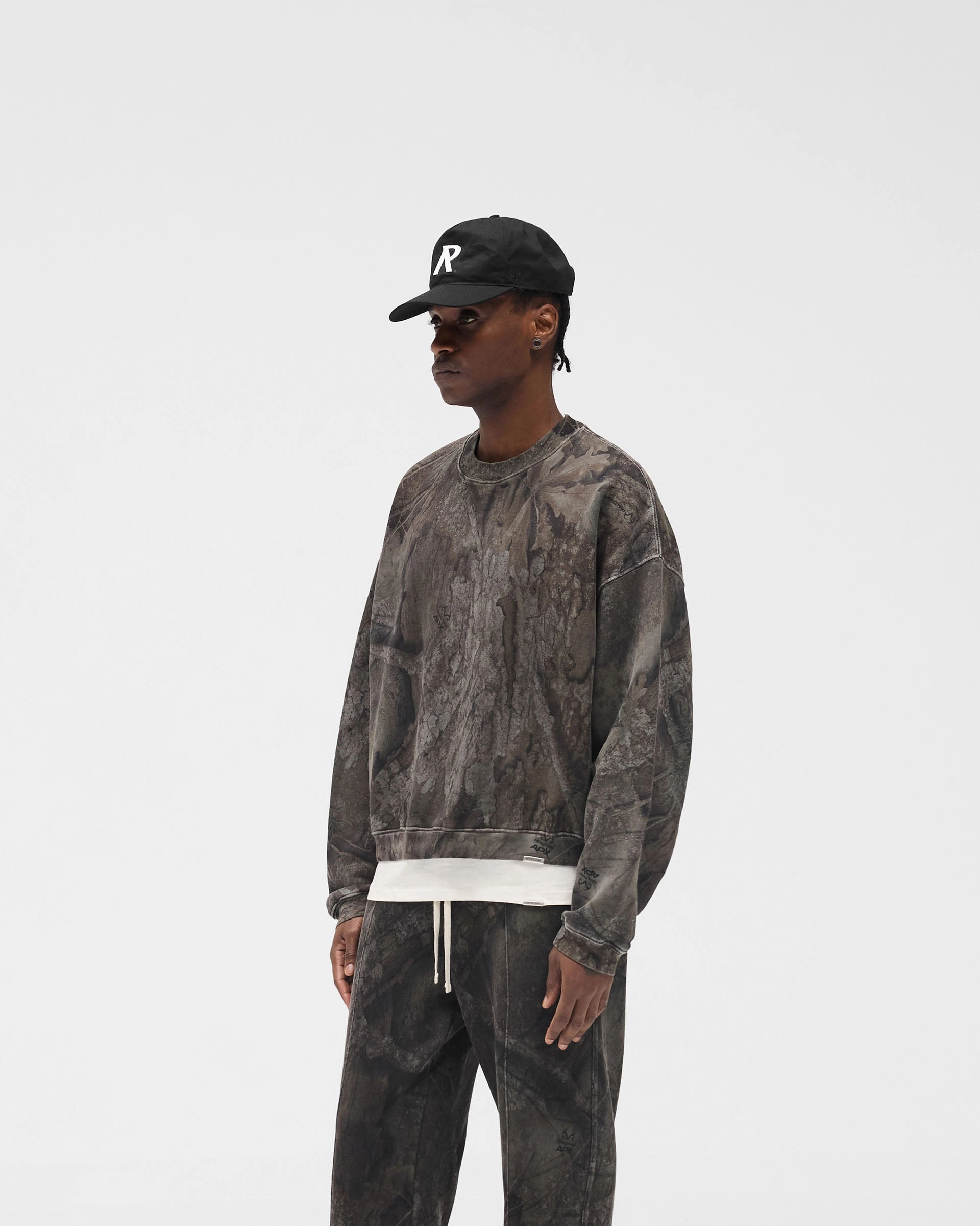 Versatile knitwear Knit Apparel Initial Overdye Realtree? Boxy Sweater - Overdyed Black