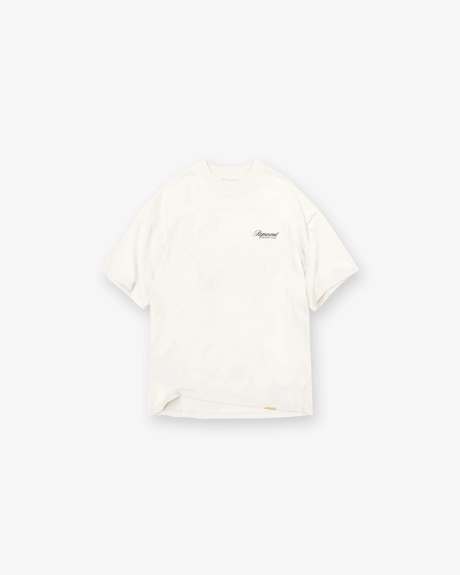 Represent X Harrods Bear Owners Club T-Shirt - Flat White LowImpactDye Short sleeved breeziness