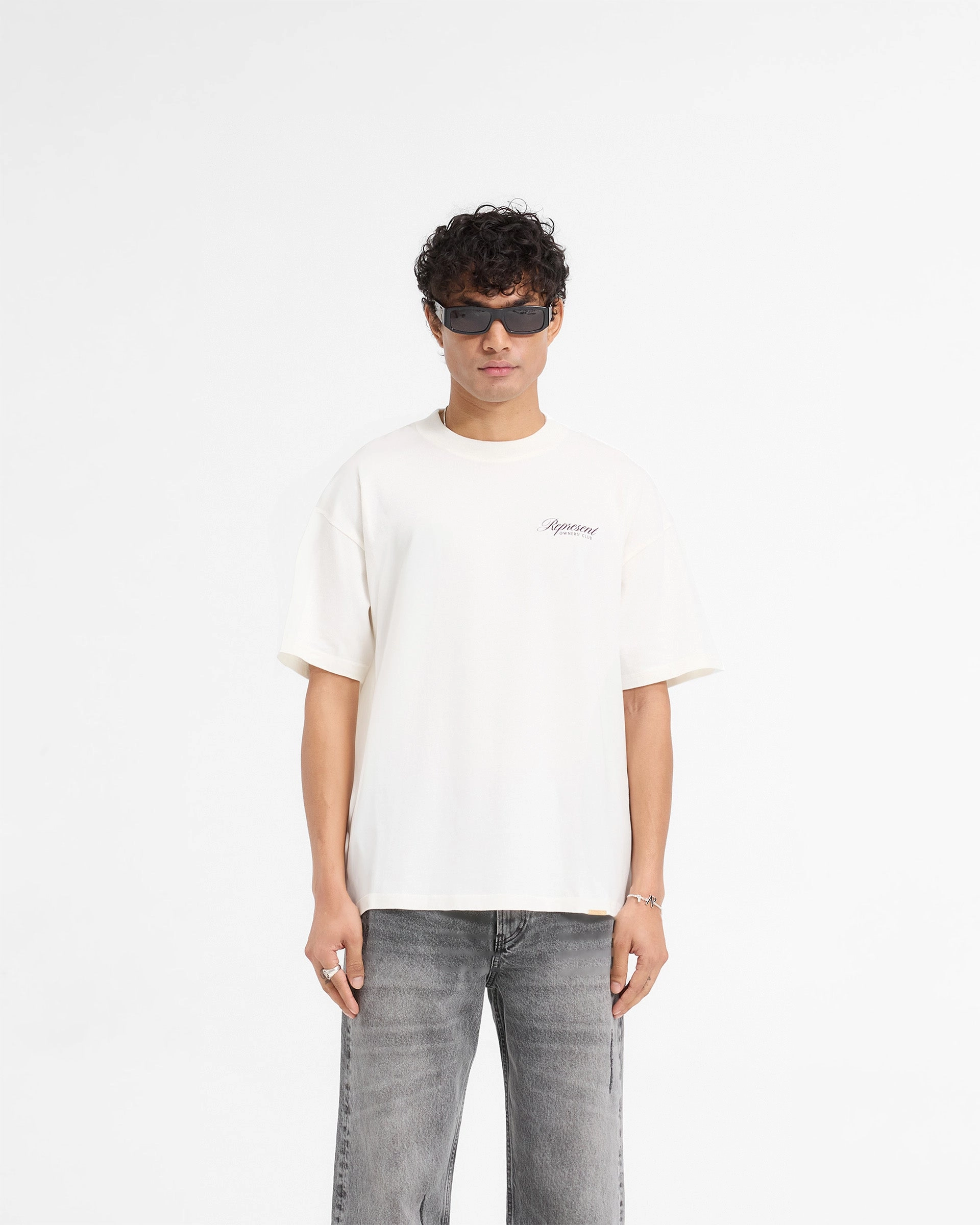 StretchComfortWeave Durable Color Retention Represent X Harrods Bear Owners Club T-Shirt - Flat White
