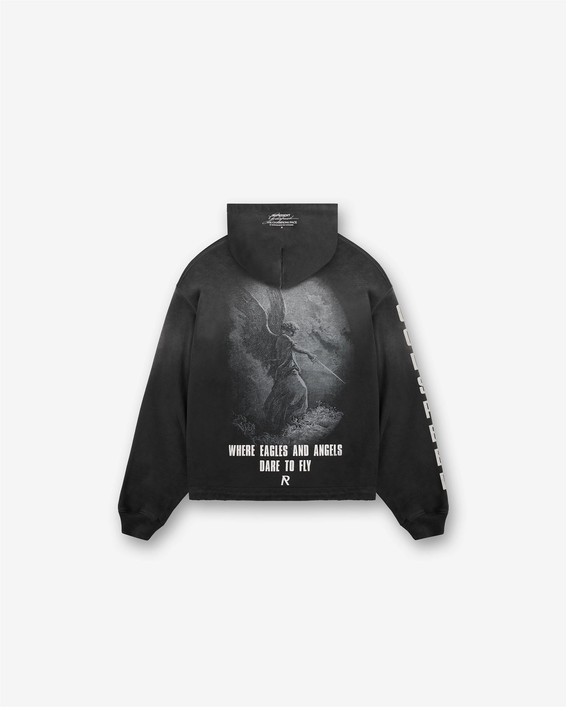 Trendy Outfit Minimalist Trim Godspeed Hoodie - Aged Black