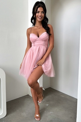 Emilia Dress - Pink Comfortable fit Edgy-Look