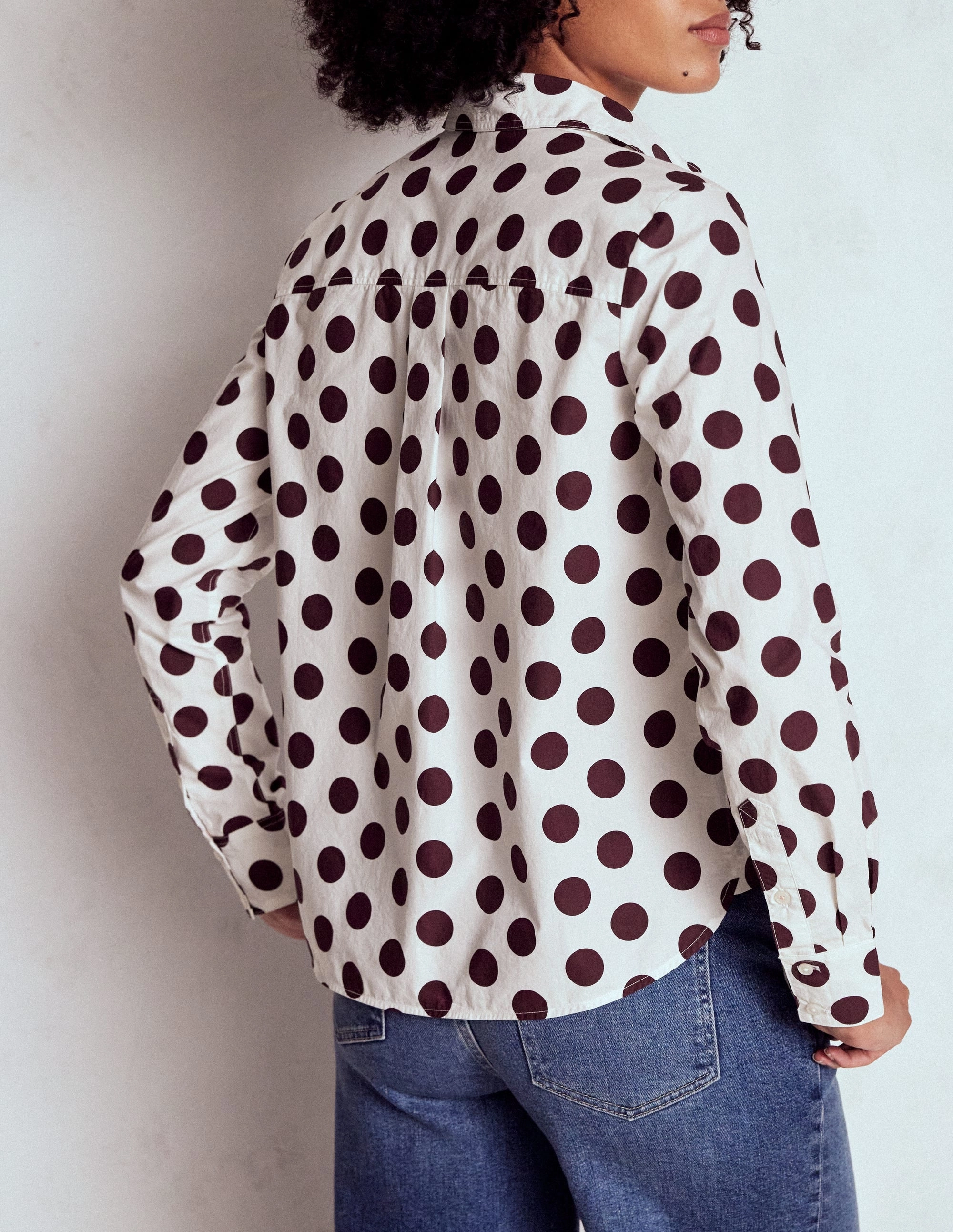 Regular Fit Effortless Comfort Sienna Cotton Shirt-Deep Wisteria, Spots