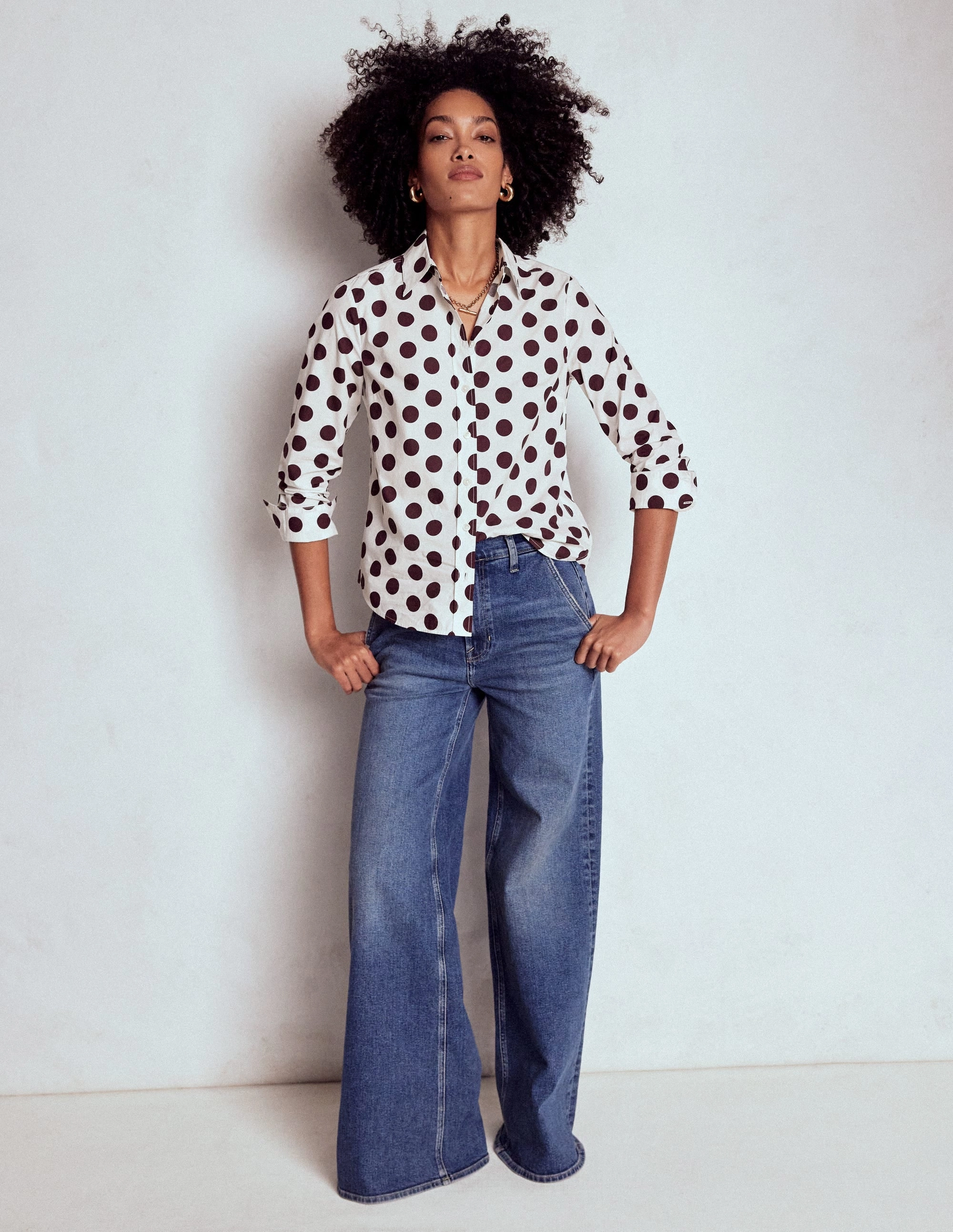 Sienna Cotton Shirt-Deep Wisteria, Spots Durable Thread Construction Lace Accent