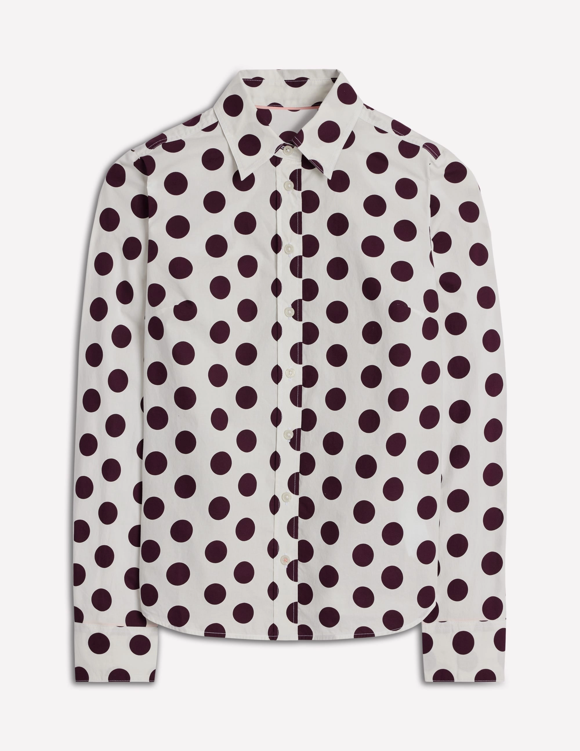Sienna Cotton Shirt-Deep Wisteria, Spots Relaxed Design