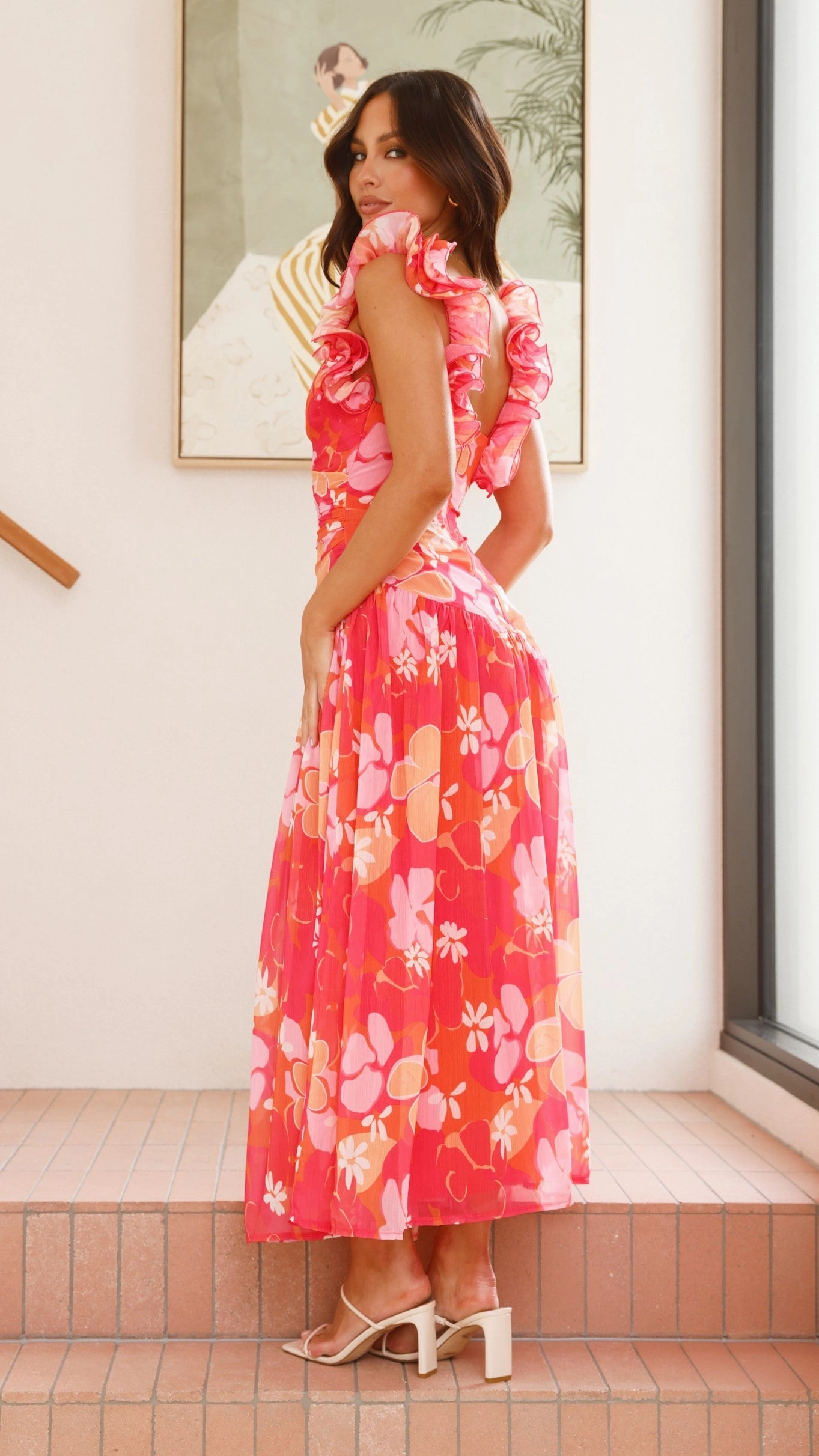 Alma Maxi Dress - Blood Orange Natural Fit