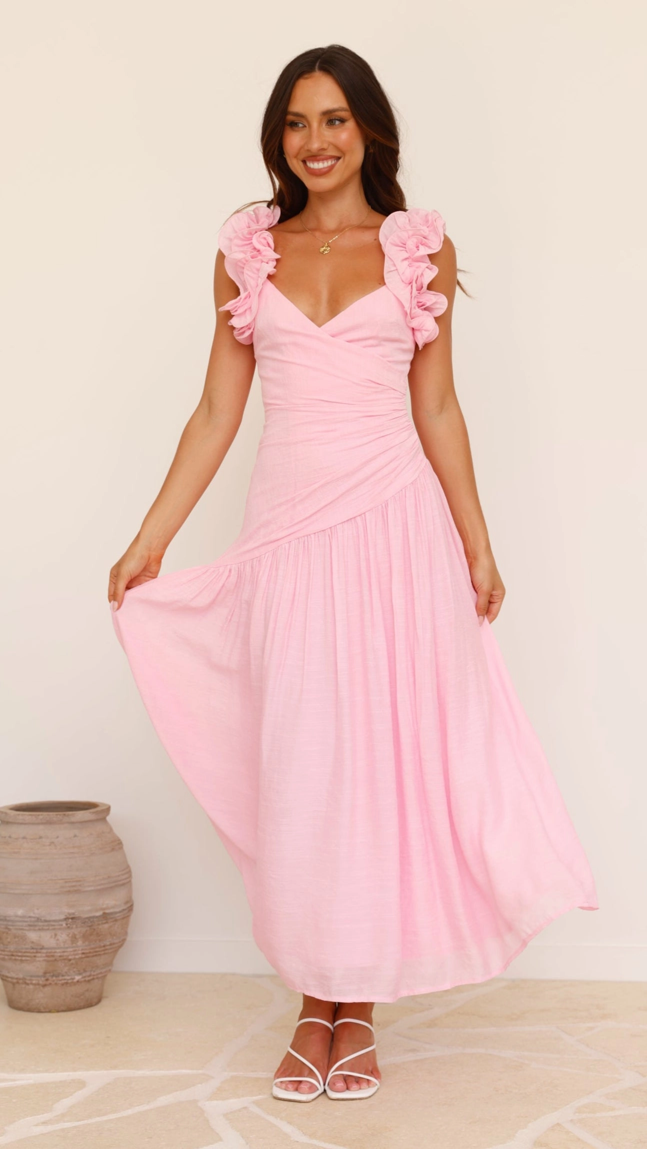 Alma Maxi Dress - Pink Artistic Vibe All Day