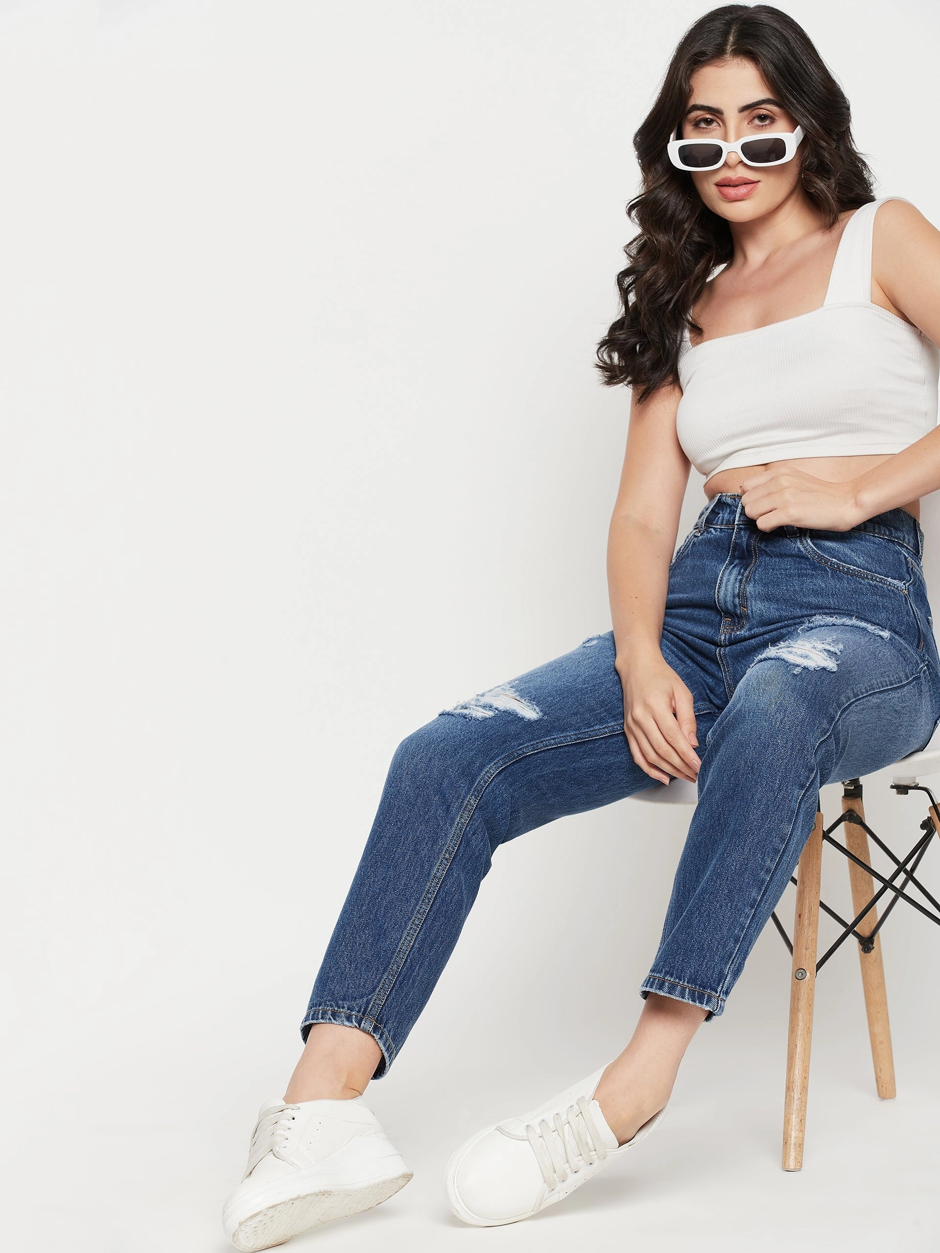 Madame Midblue Denim Slim Sunny Vibes Festival Outfit Breathable Feel