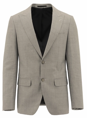 Pattern Print Amalfi Beige Wool Blend Sports Jacket