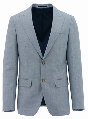Amalfi Blue Wool Blend Sports Jacket Soft Fleece Lining