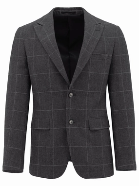 Amalfi Charcoal Checked Sports Jacket Comfort Stretch Fabric