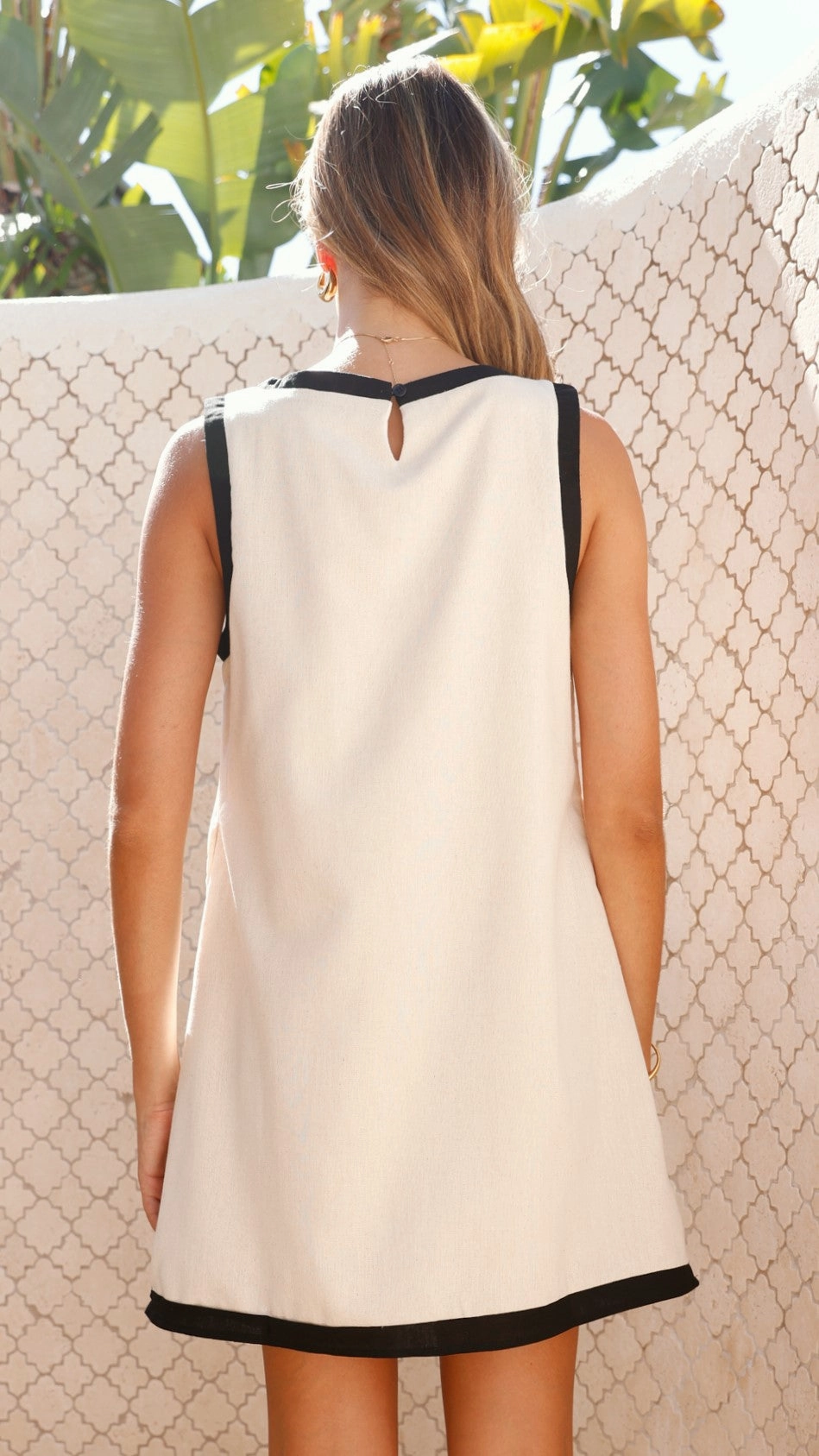 Fresh Flow Amara Mini Dress - Oatmeal