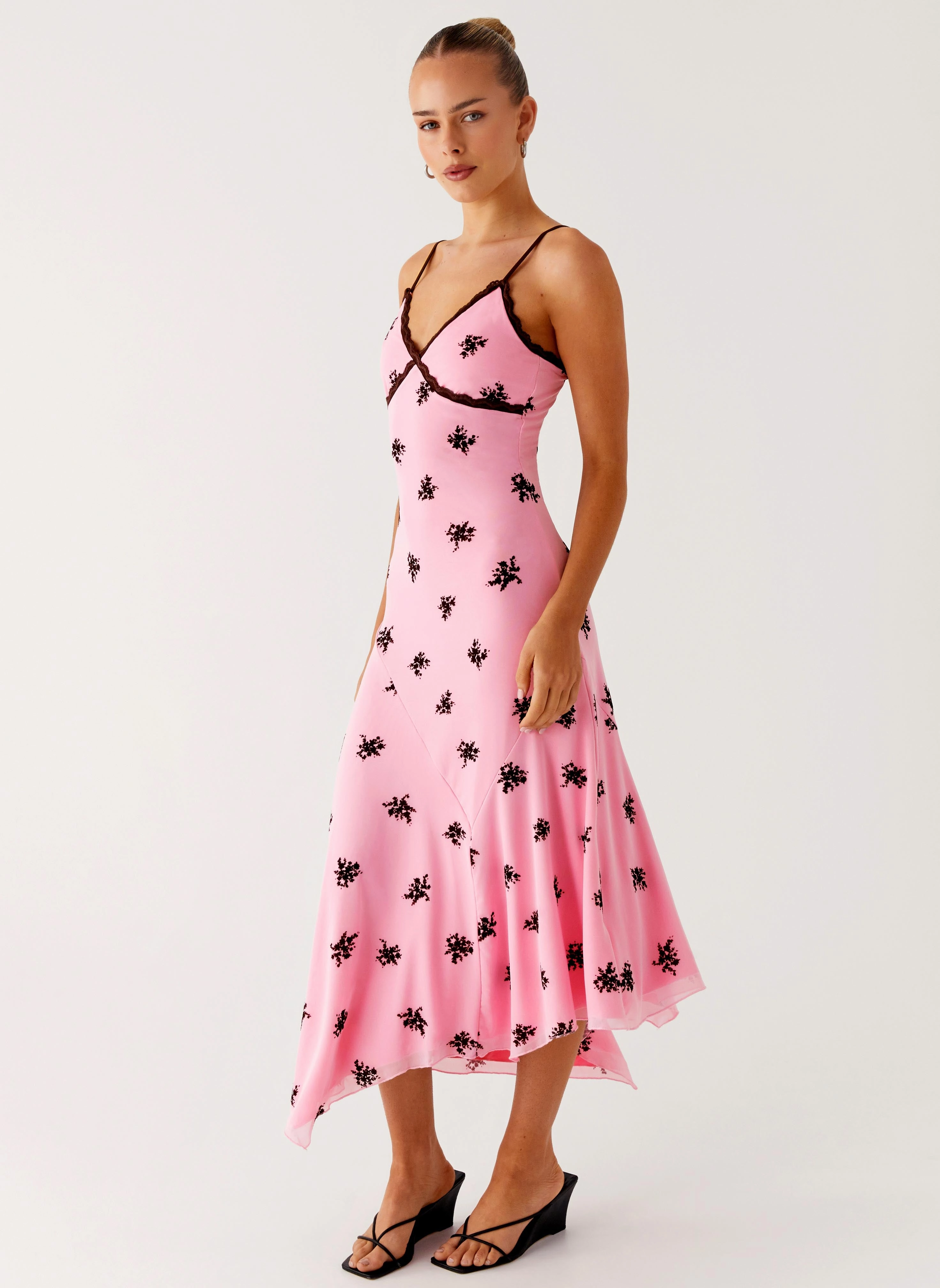 Minimalist Style Amelia Midi Dress - Pink