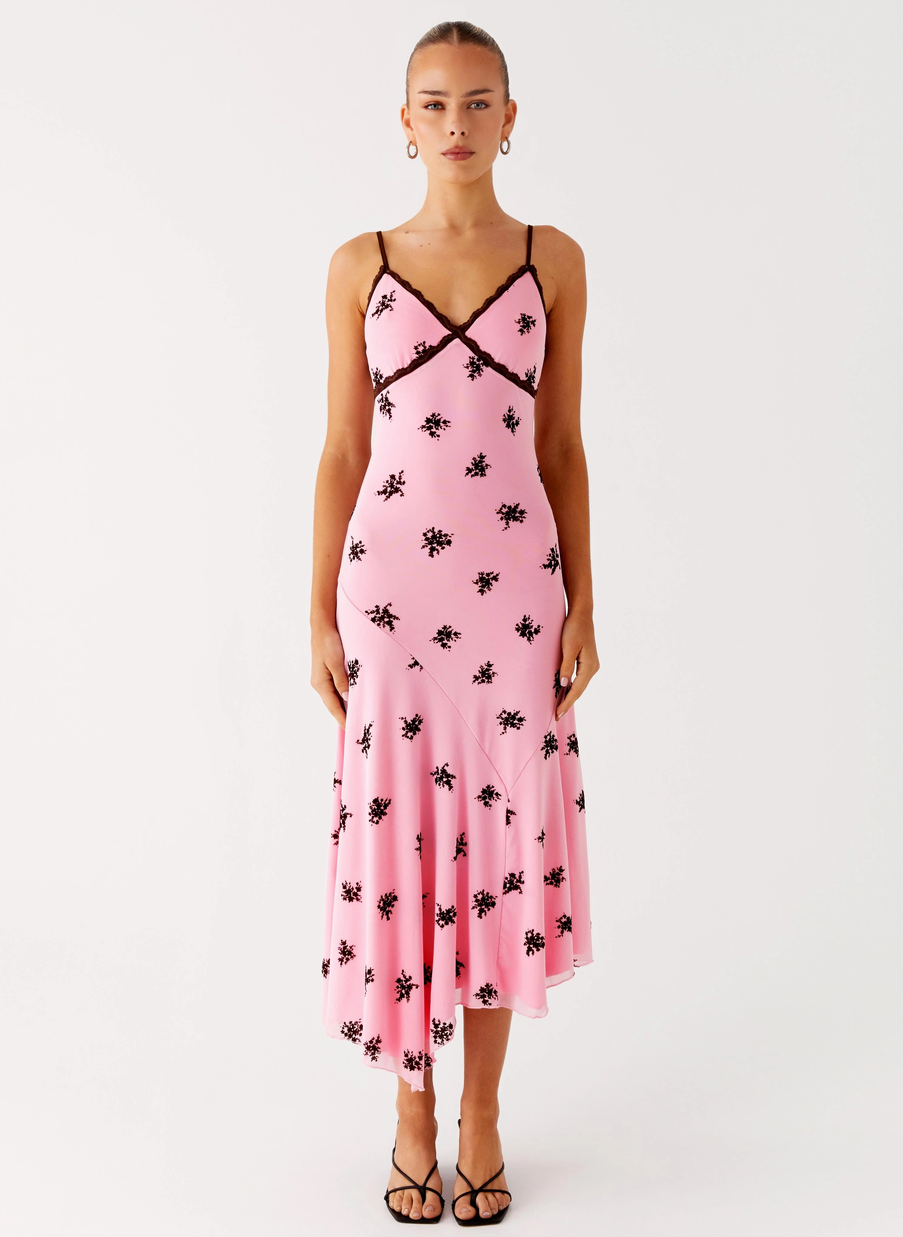 Amelia Midi Dress - Pink Street Vibe Versatile Cut