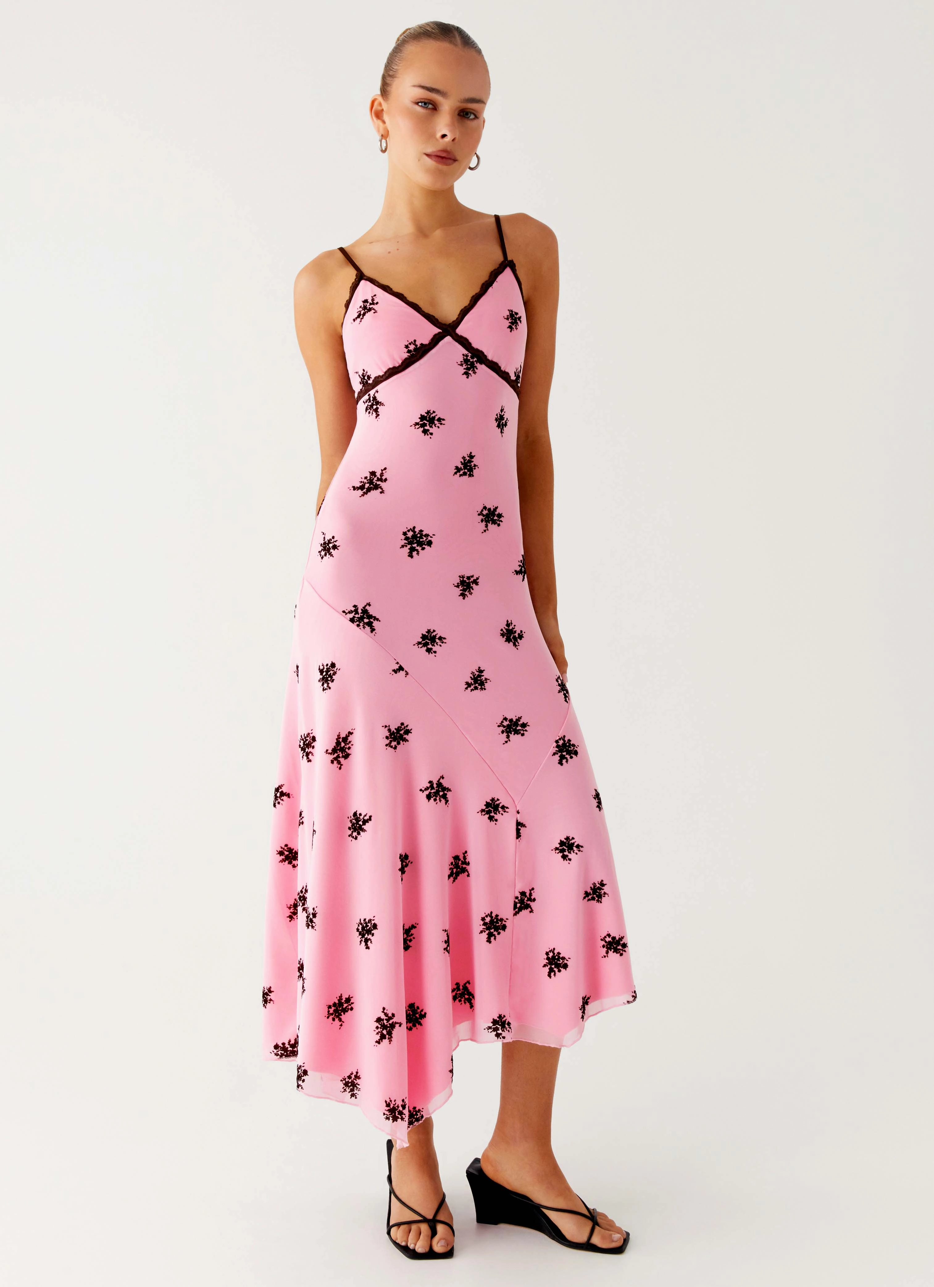 Lazy Pick Natural Style Amelia Midi Dress - Pink