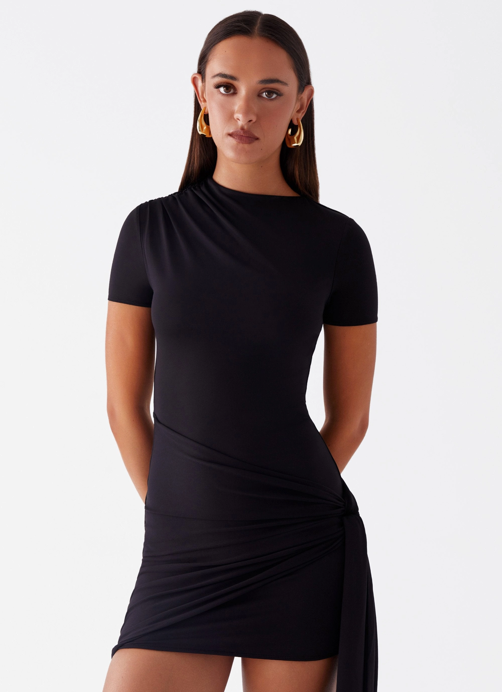 Anisa Mini Dress - Black Bloom Soft